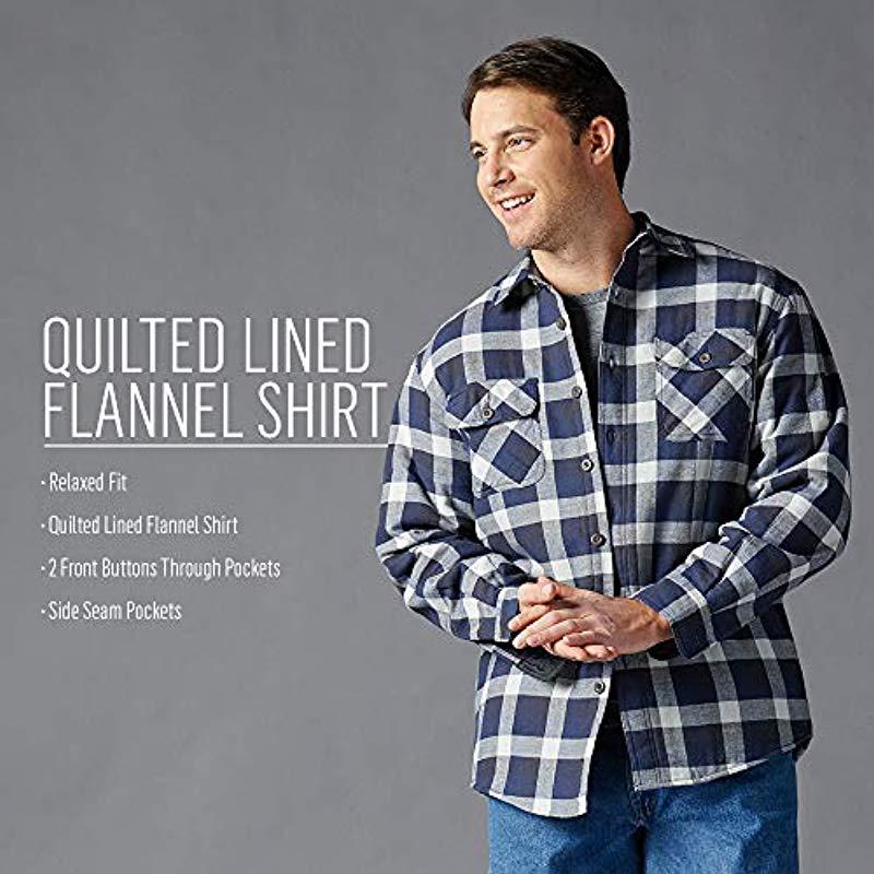 Wrangler Authentics Long Sleeve Quilted Lined Flannel Shirt Jacket in