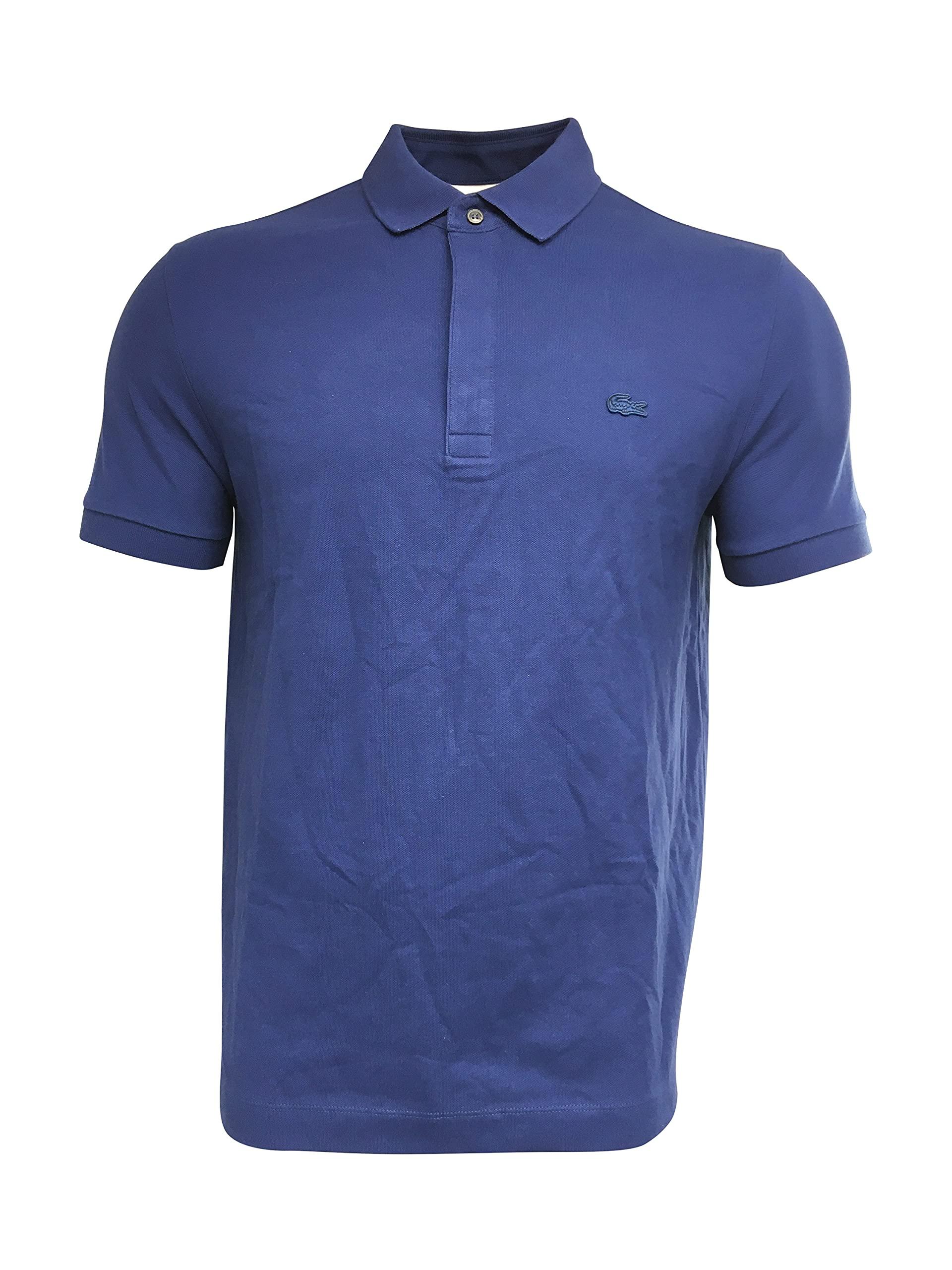Lacoste Short Sleeve Paris Polo in Blue for Men Lyst