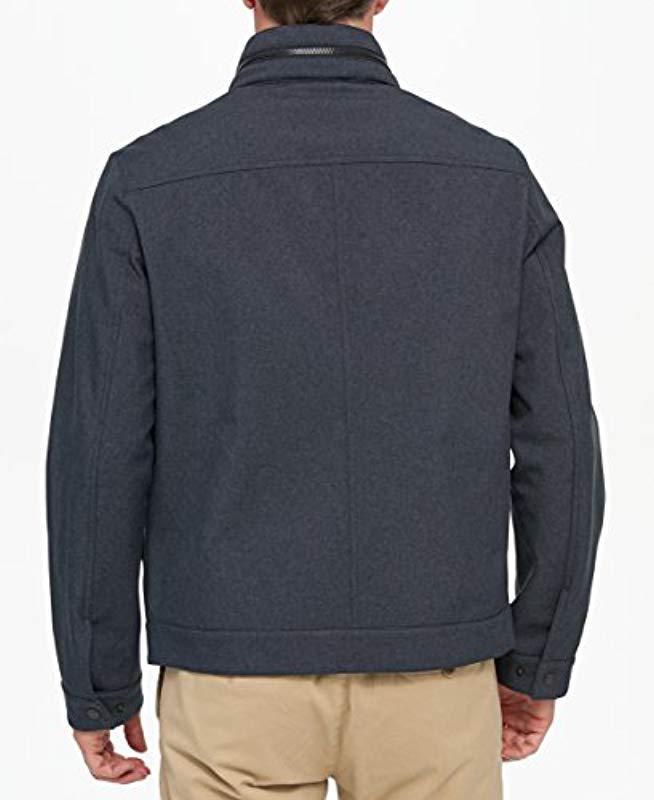 Levi's Soft Shell Stand Collar Commuter Trucker Jacket in Heather Navy  (Blue) for Men - Save 22% - Lyst
