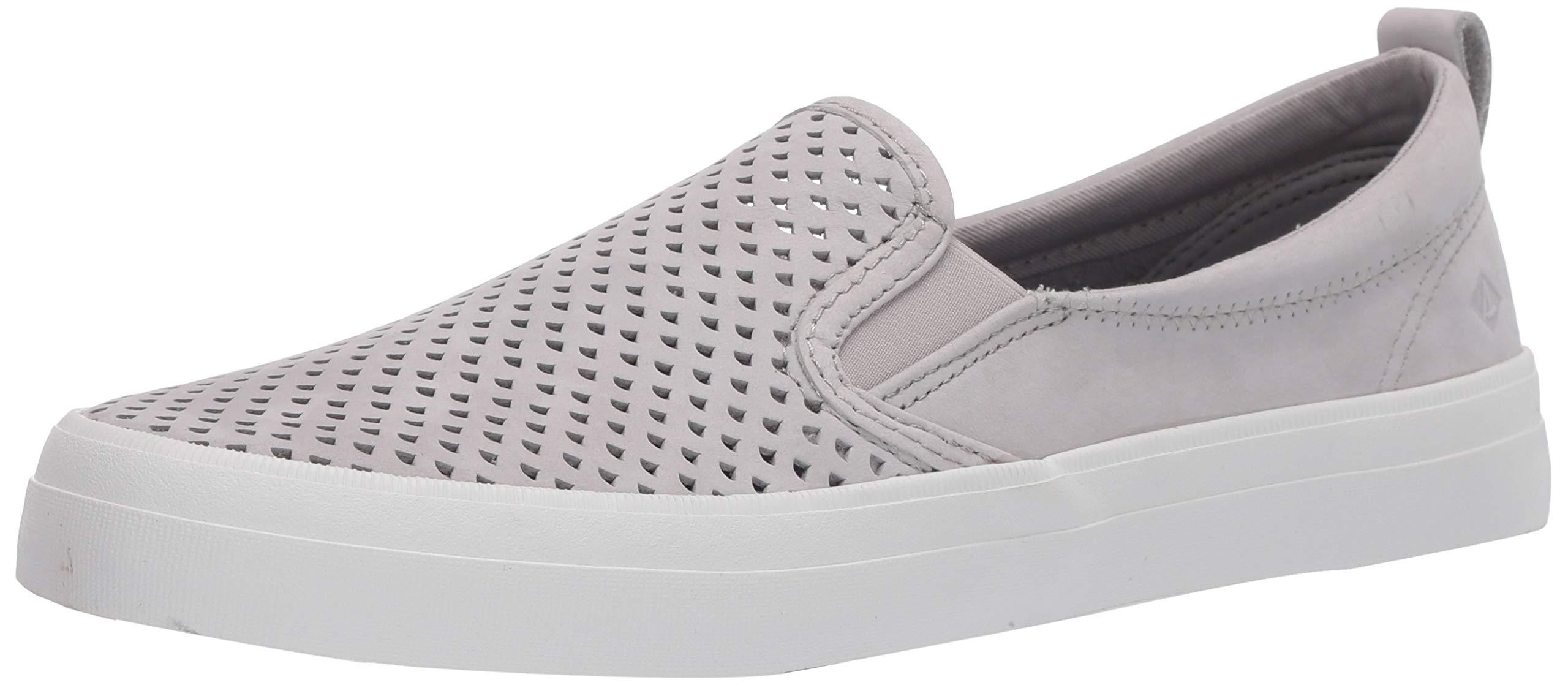 Sperry Top-Sider Leather Crest Twin Gore Scalloped Perf Sneaker in Grey ...