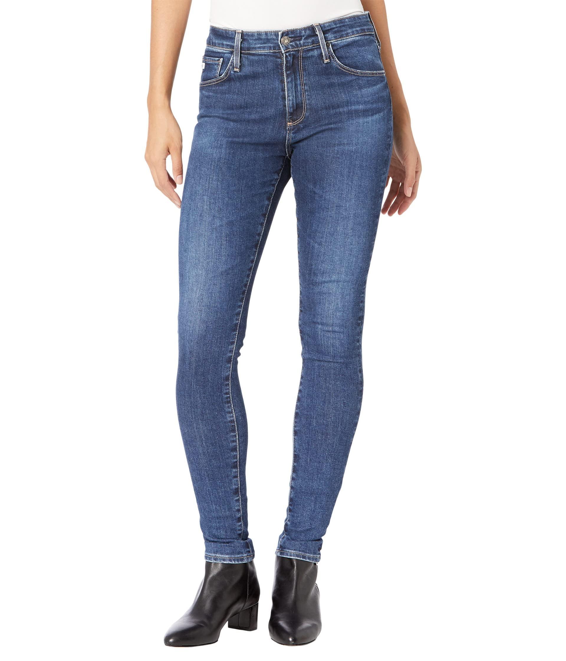AG Jeans Farrah High-rise Skinny In Vapor Goldrush in Blue | Lyst
