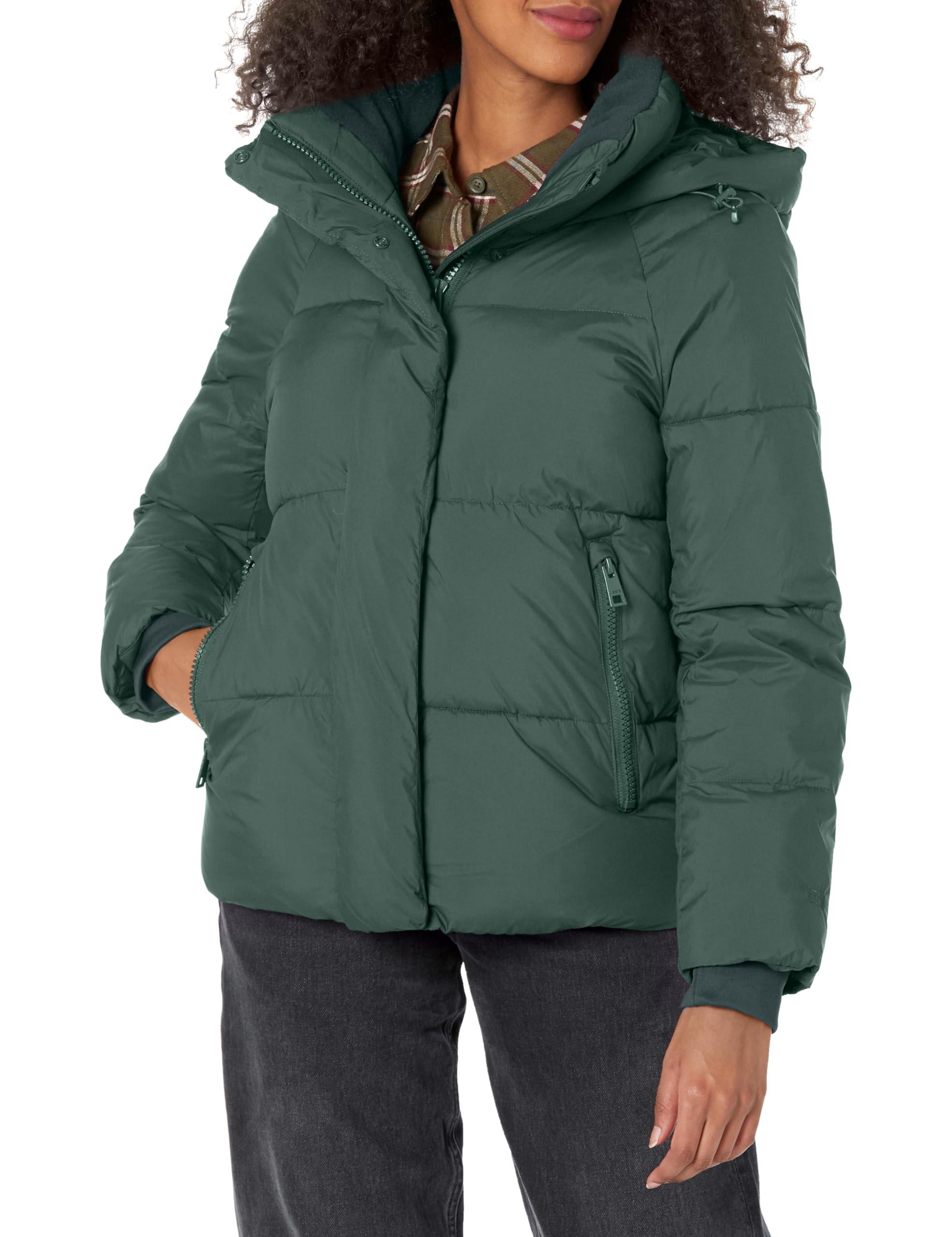 Levi's Selma Hooded Puffer Jacket in Green | Lyst