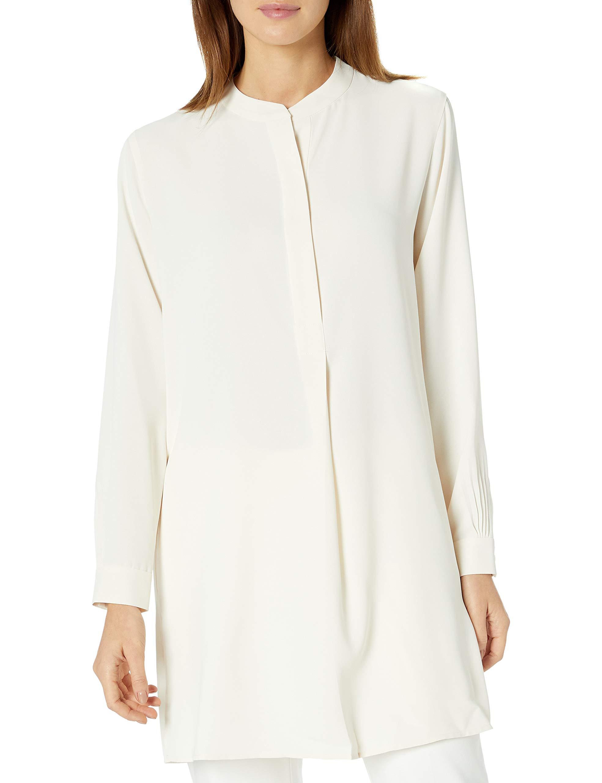anne klein no iron white blouse