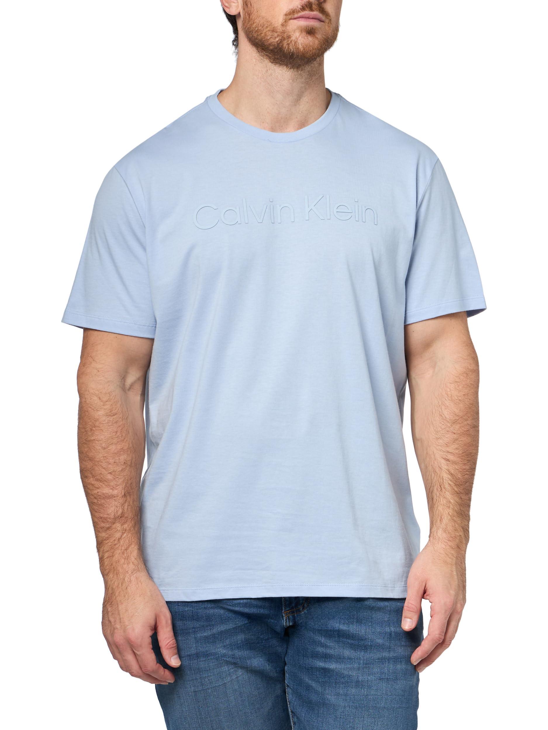 Slim Fit Calvin Klein Mens Pink T Shirt Mens Calvin Klein T-Shirts