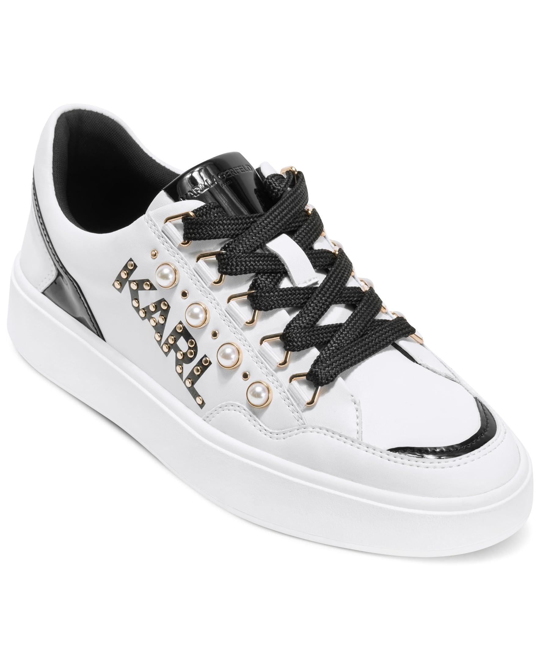 Karl Lagerfeld Paris Stazie Lace-up Sneaker With Pearl
