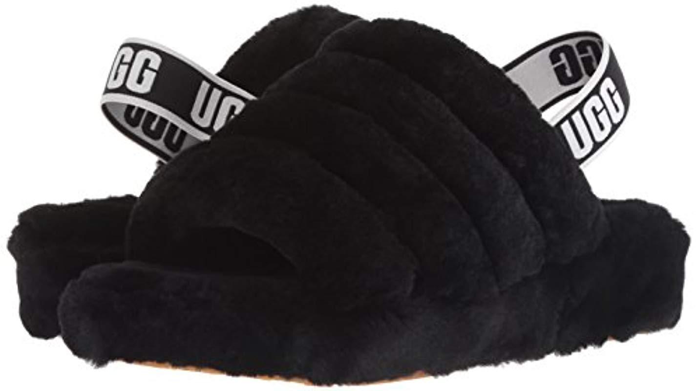 black ugg slides size 5
