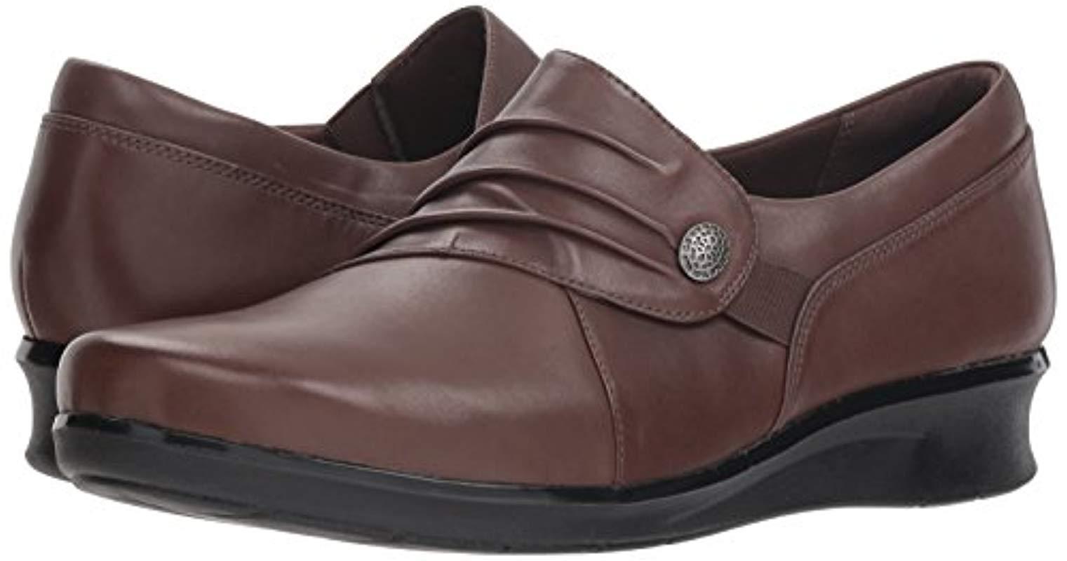 Clarks Leather Hope Roxanne Loafer in Brown Leather (Brown) Save 52