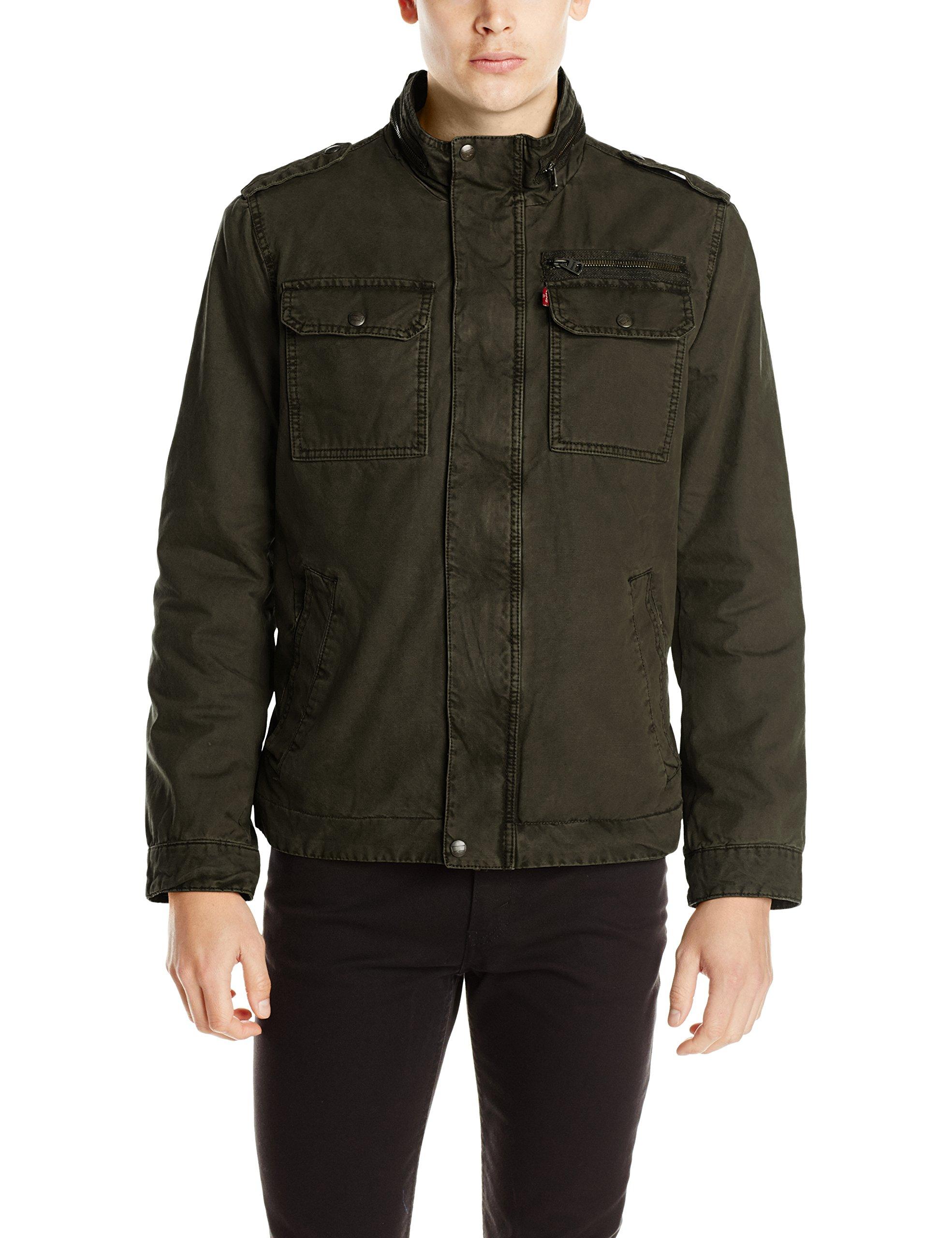 Levi's Men's Washed Cotton Two Pocket Military Jacket Big & Tall