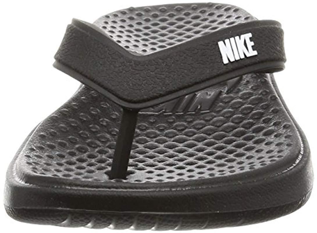 Nike Rubber Solay Thong Flip-flop in Black/White (Black) | Lyst