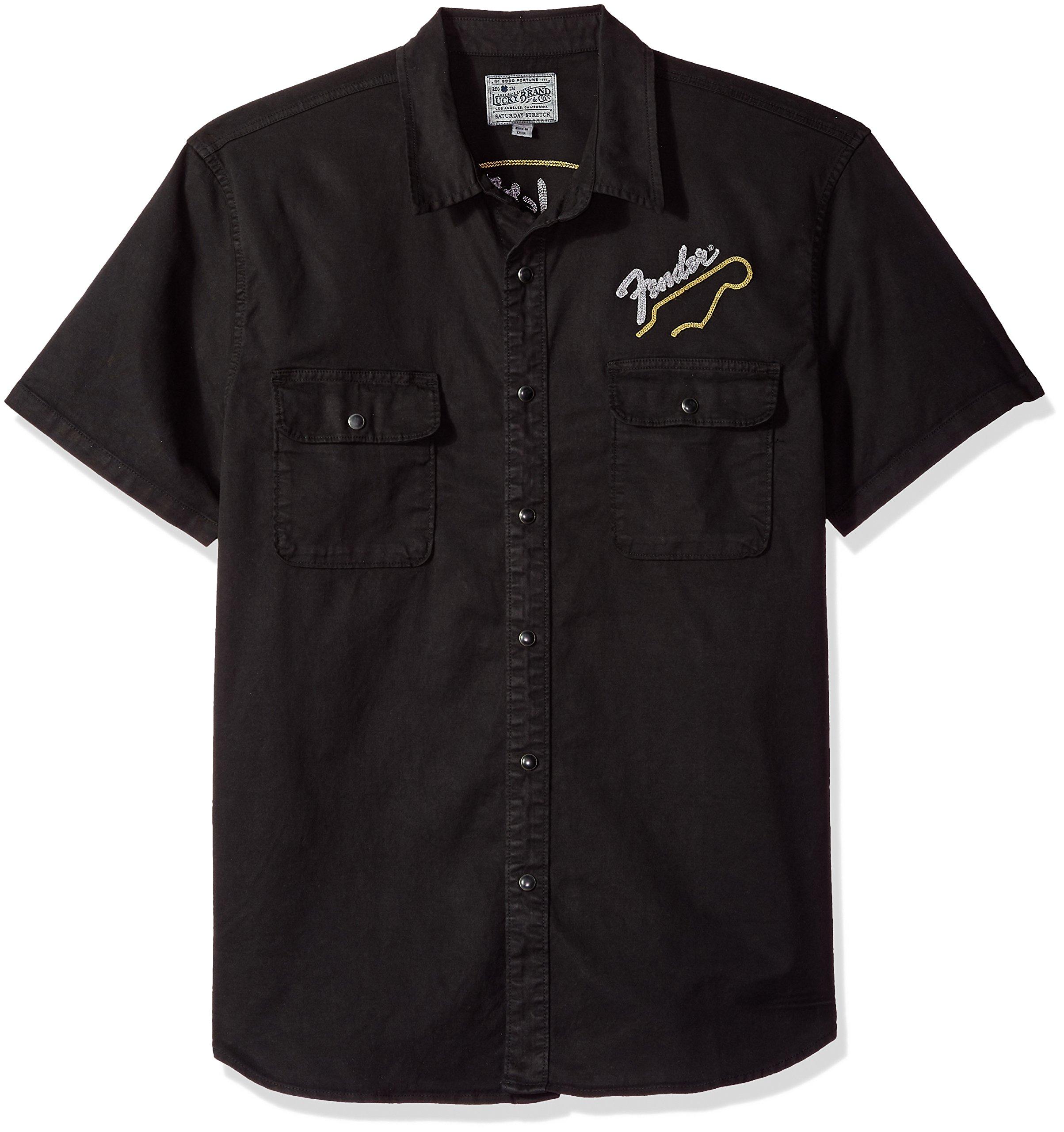 Lucky Brand Casual Short Sleeve Button Down Shirt With Fender Graphic in  Black for Men | Lyst