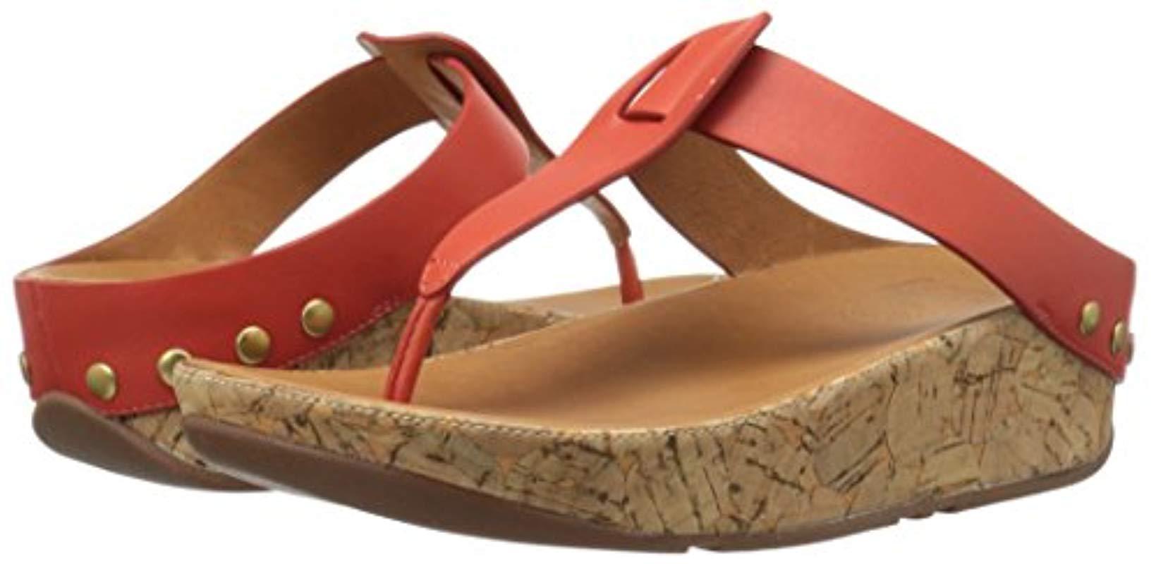 Fitflop Ibiza Cork Leather Toe-thong Sandals Flip Flop - Save 4% - Lyst