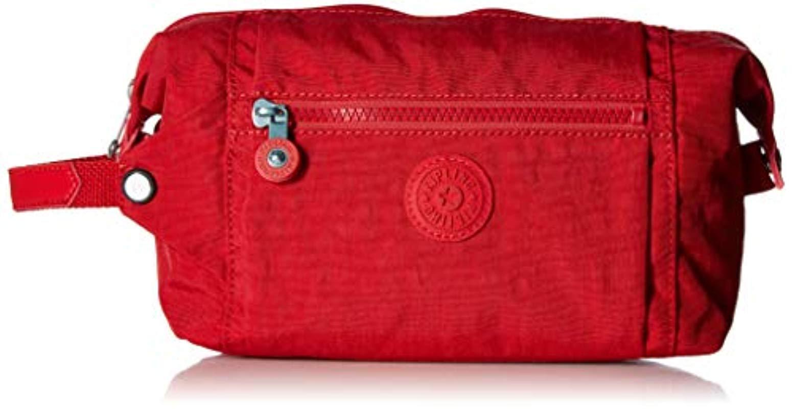 Lyst Kipling Aiden Toiletry, Essential Travel Bag, Zip Closure in Red