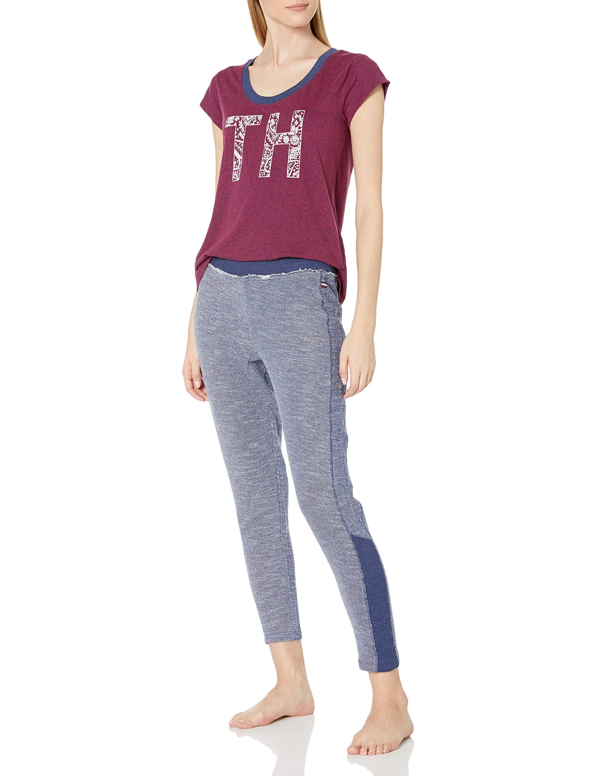 Tommy Hilfiger Top And Pant Bottom Lounge Pajama Set Pj in Red Save