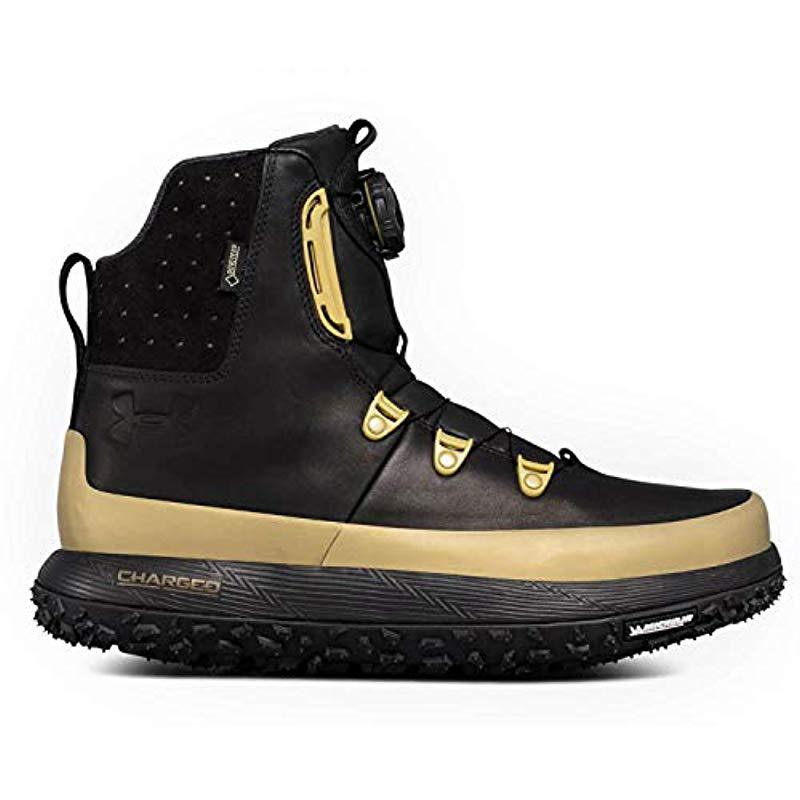 Under Armour Leather Fat Tire Govie Boa Hiking Boot in Black/Metallic Gold  (Black) for Men | Lyst