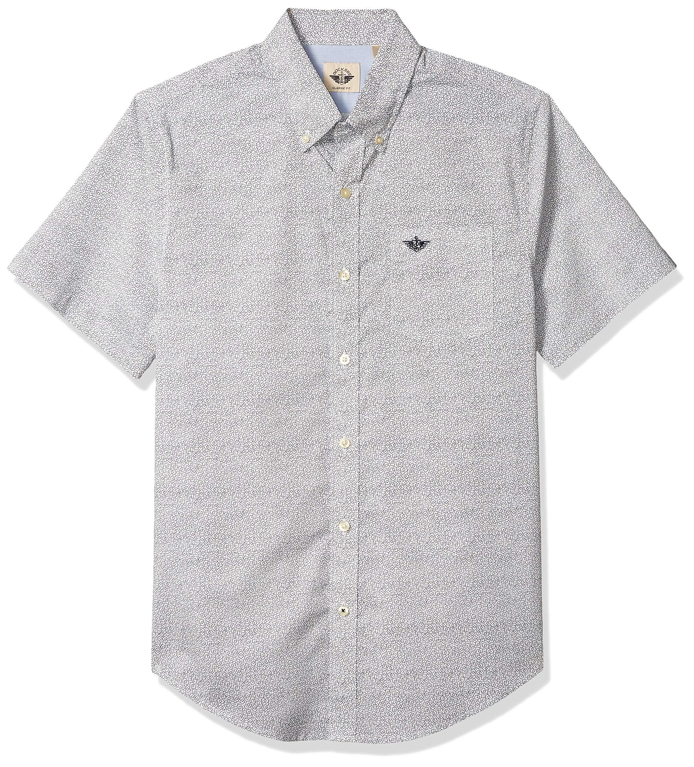 Dockers Short Sleeve Buttondown Comfort Flex Shirt in Gray for Men Lyst