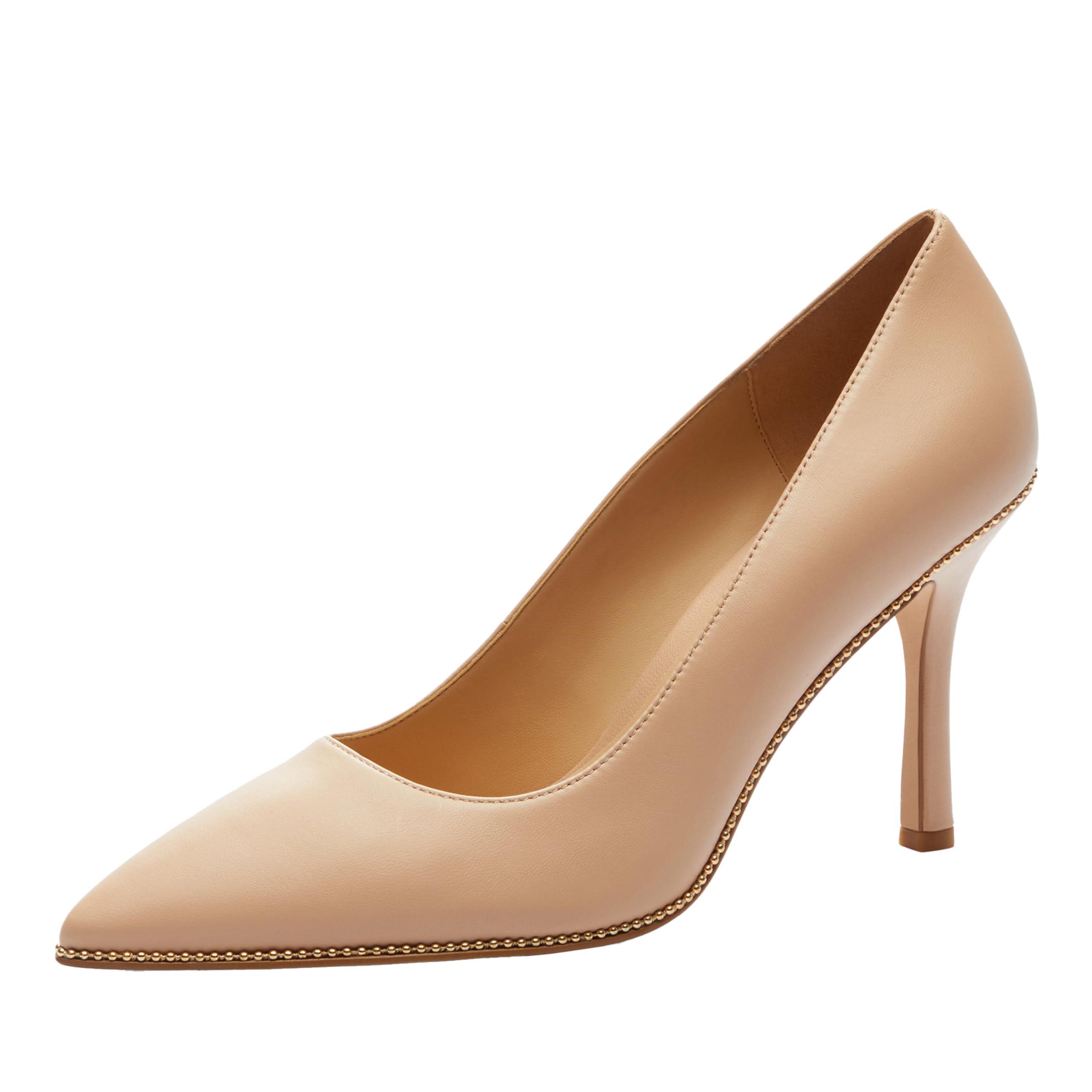COACH Samantha Leather Pump in Natural Lyst