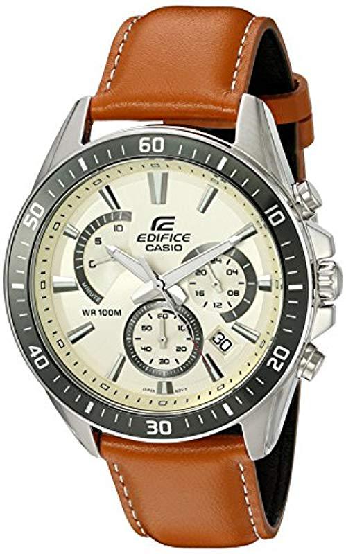 edifice leather watch