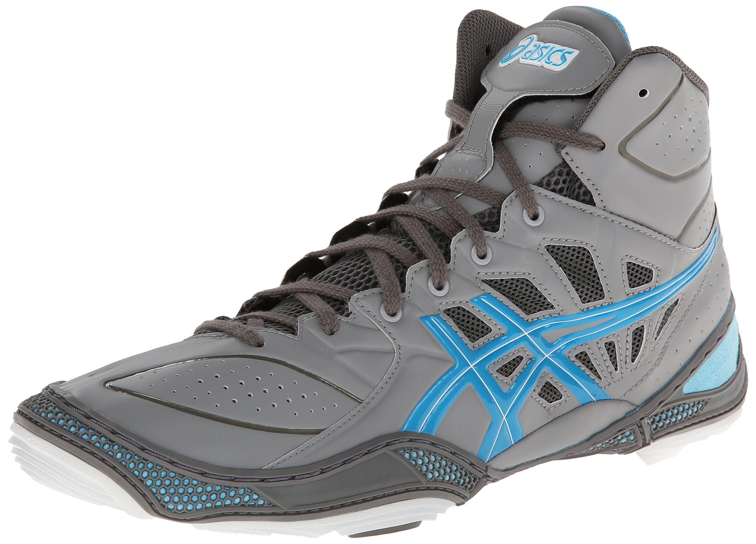 Asics Lace Dan Gable Ultimate 3 Wrestling Shoe,silver/malibu/white,15 M