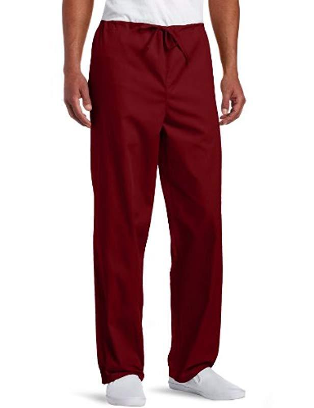 Dickies Unisex Everyday Drawstring Scrub Pant in Red for Men - Lyst