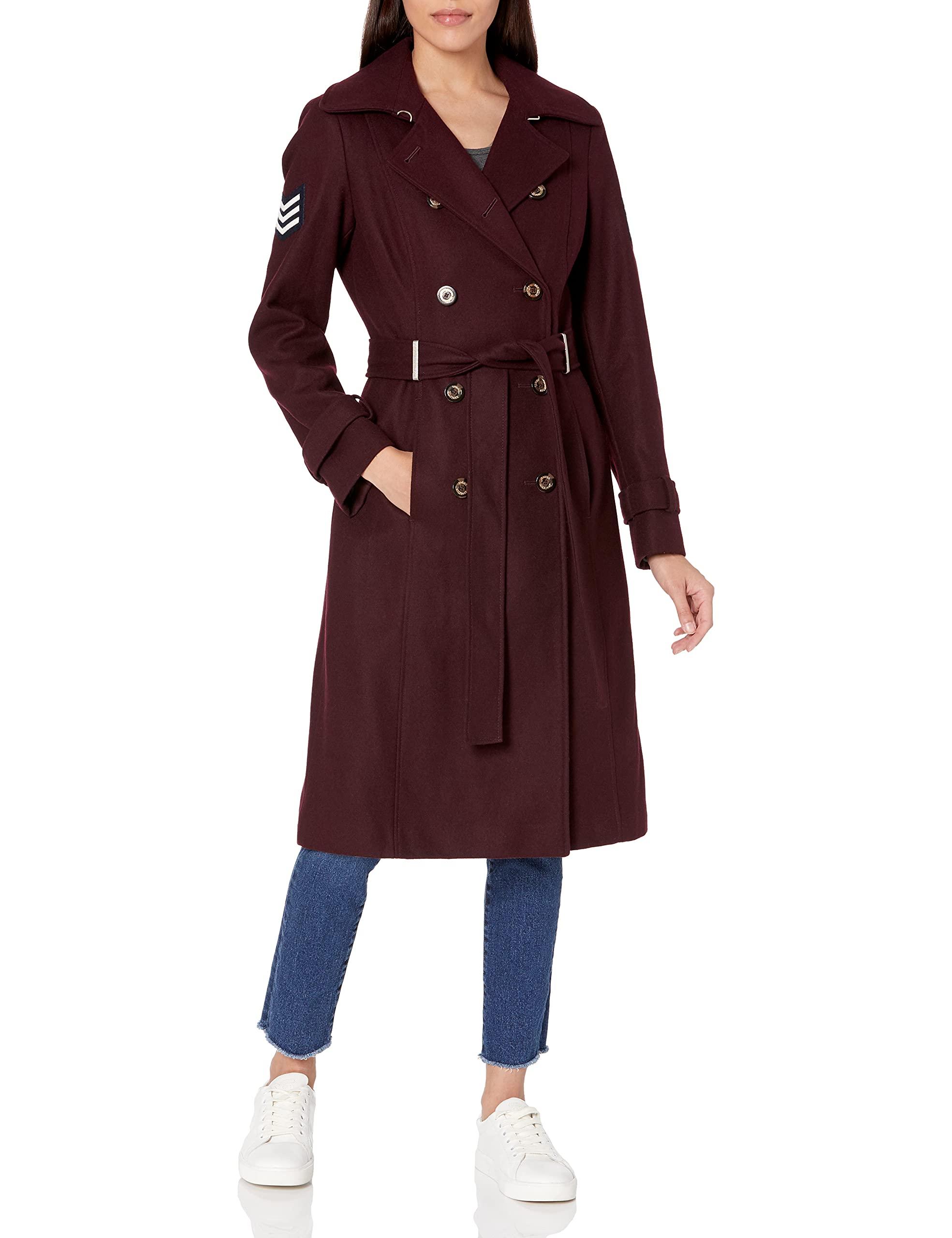 Tommy Hilfiger Wool Blend Military Coat in Red - Lyst