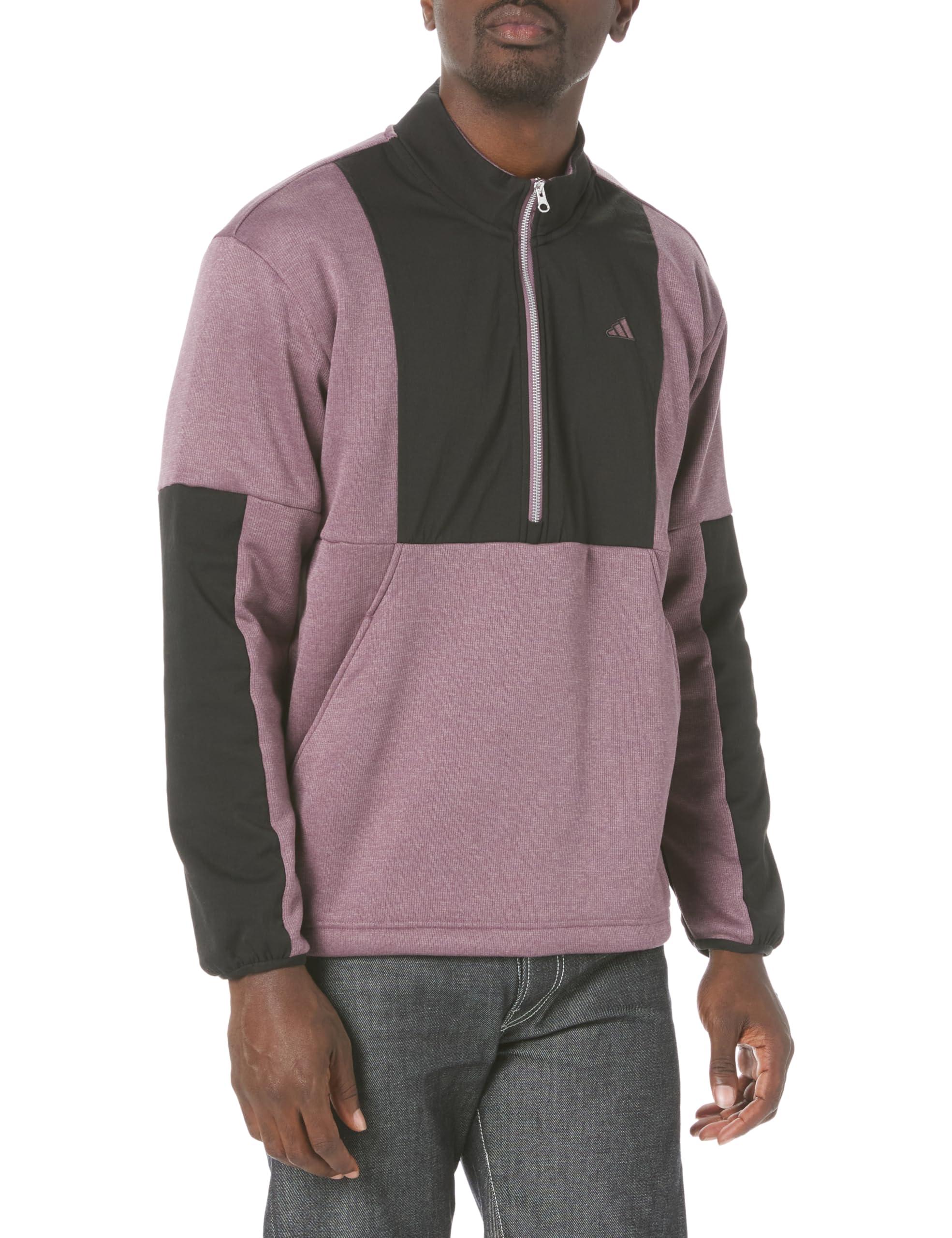 adidas Go-To DWR Hybrid Half-Zip Golf Pullover - Shadow Fig/Black adidas Go-To DWR Hybrid Half-Zip Golf Pullover - Shadow Fig/Black
