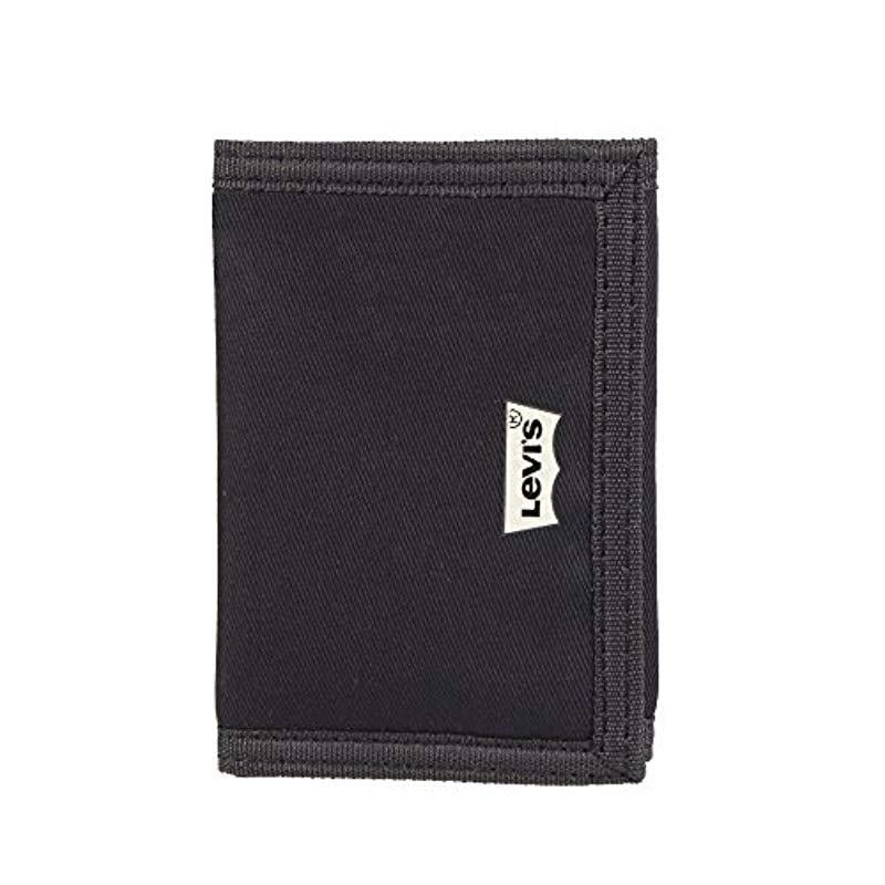 Levi's Rfid Security Blocking Nylon Trifold Wallet, Black, One Size for Men  | Lyst