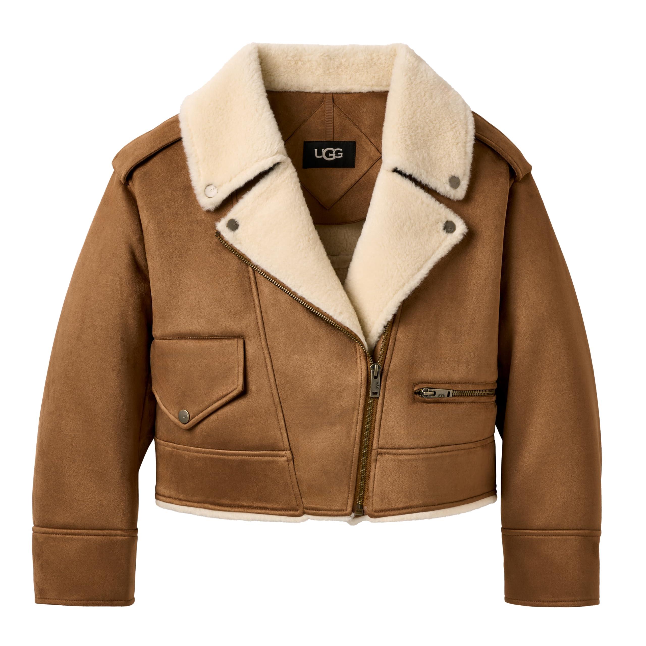 Brown Suede Leather Jacket Ugg Suede Bomber Jacket UGG Casual