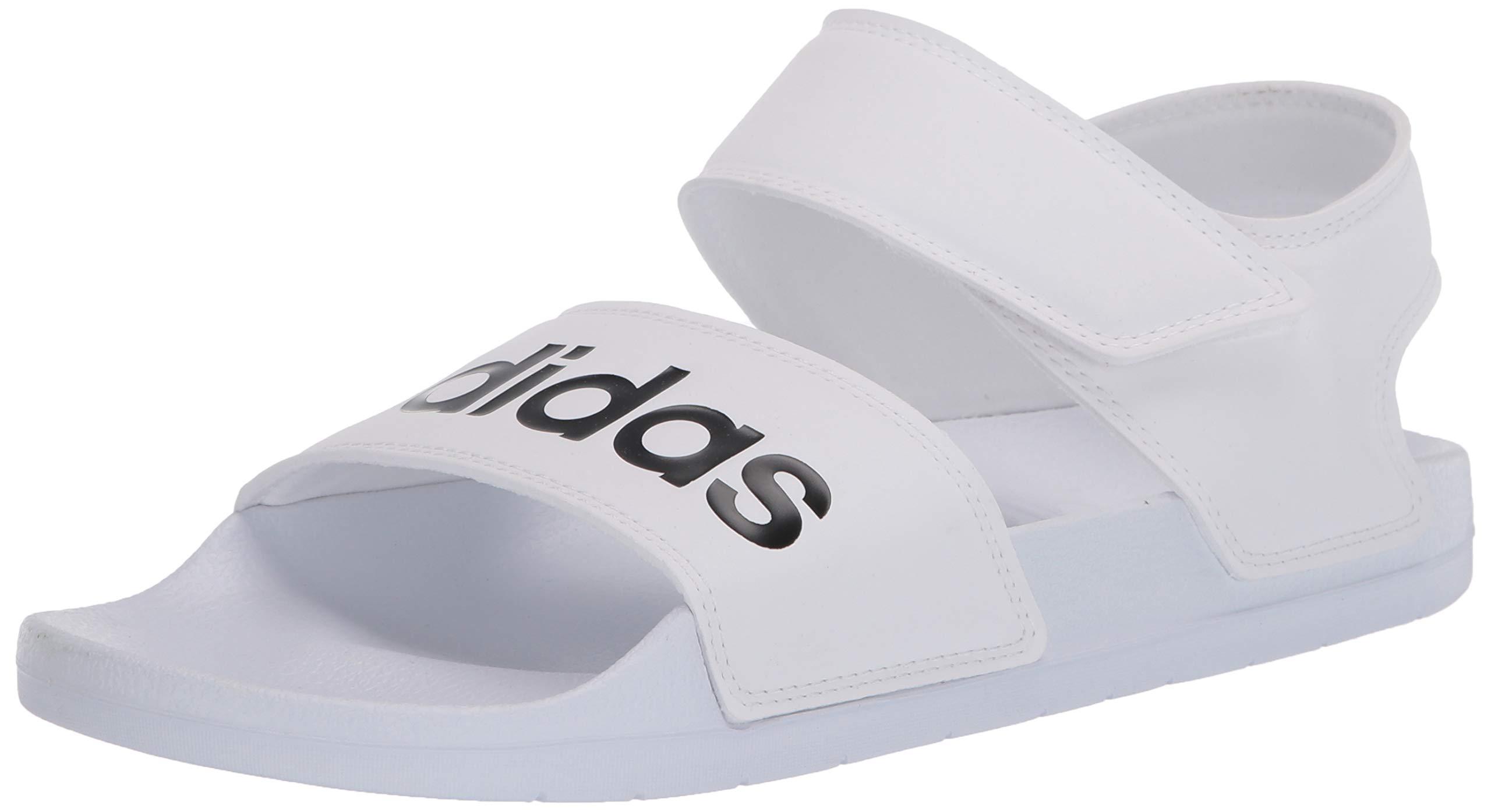 all white adidas sandals