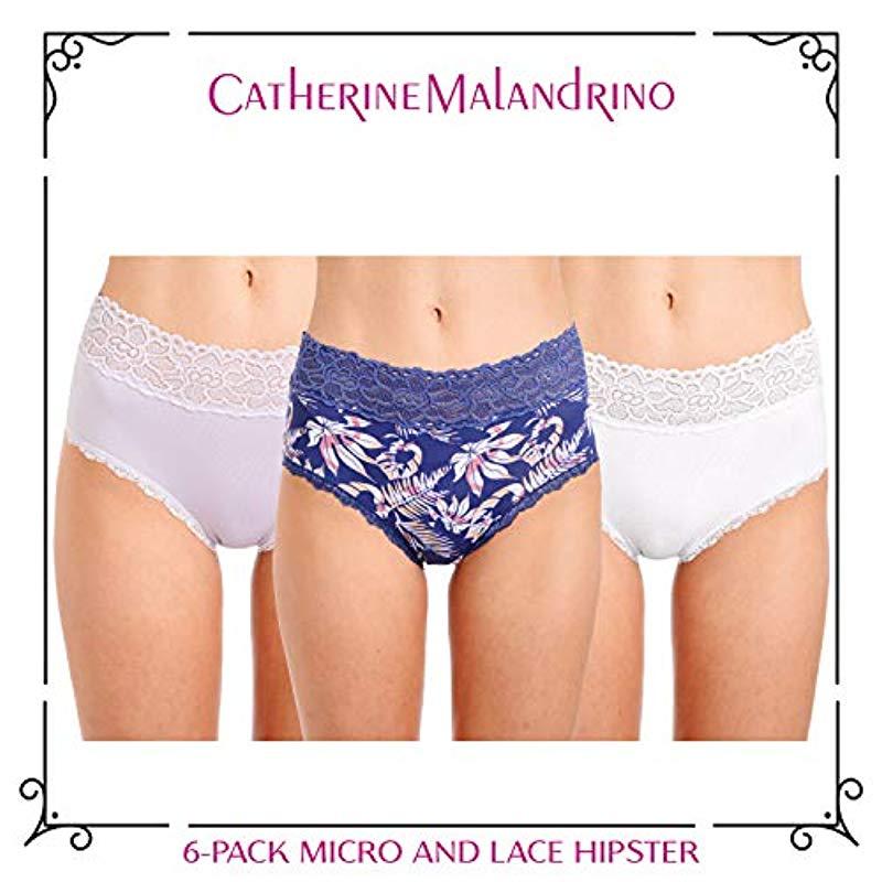 CATHERINE MALANDRINO Womens Plus Size 6 Pack Everyday High Waist Micro and Shine