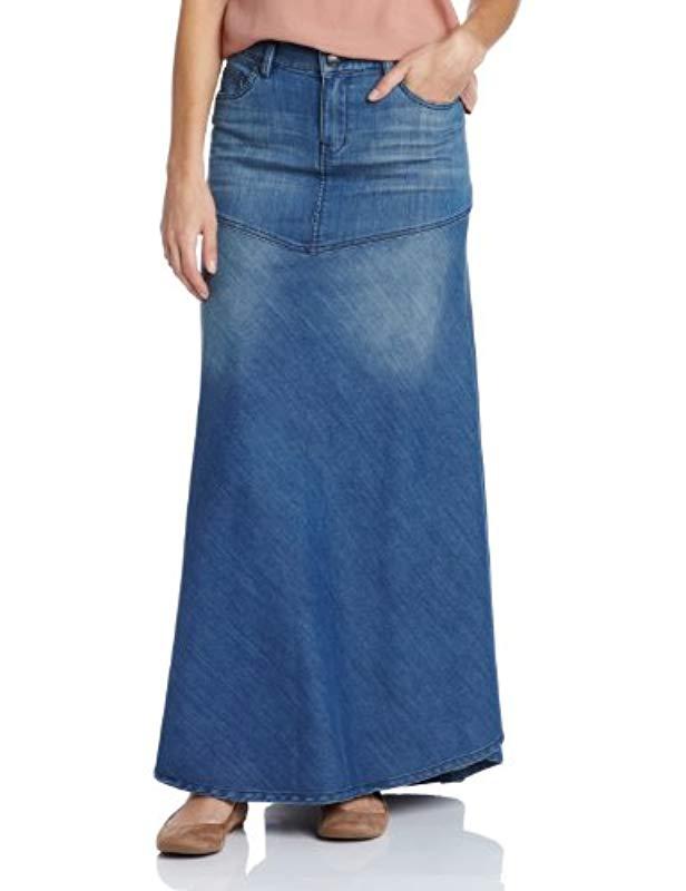long flowy denim skirt
