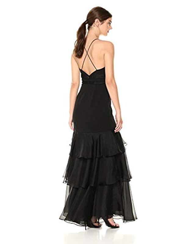 aidan mattox ruffle gown