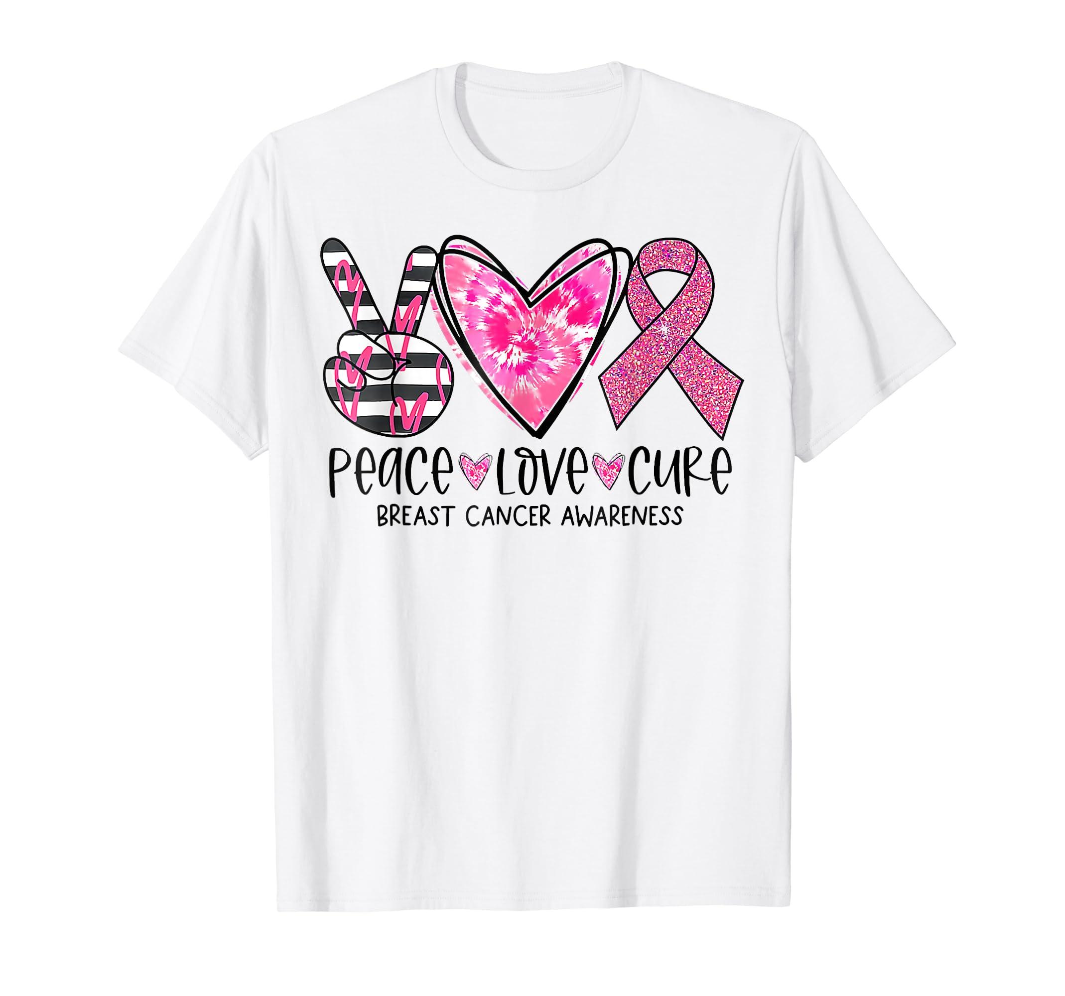 Caterpillar Peace Love Cure Pink Ribbon Breast Cancer Awareness