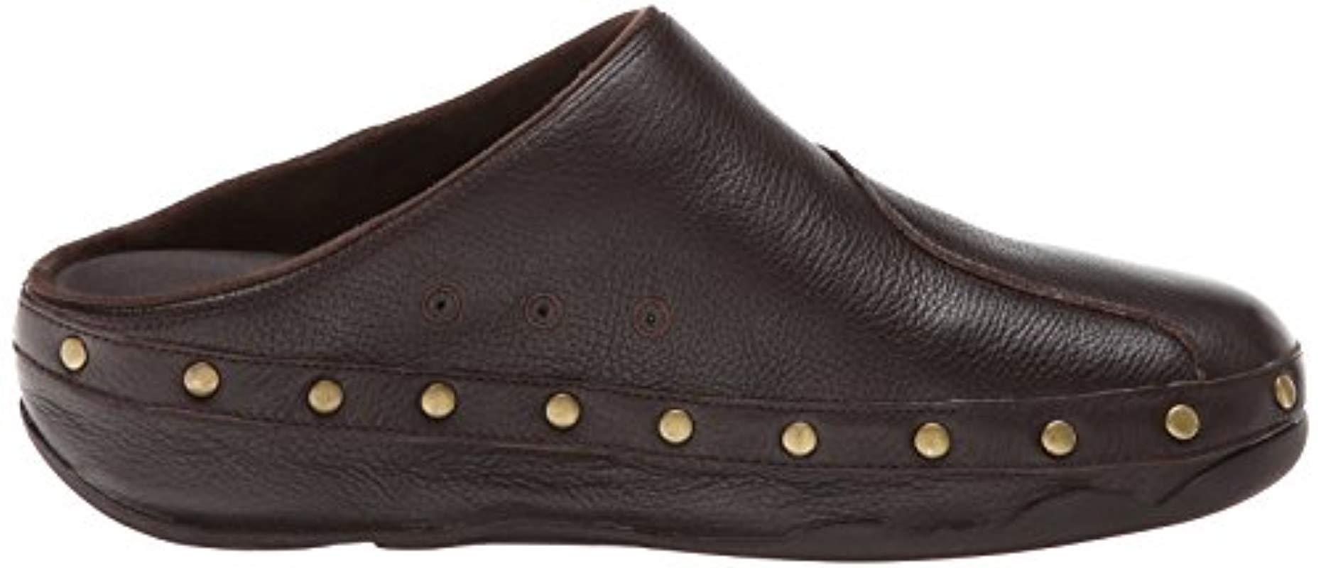 Fitflop Gogh Studsy Leather Mule in Chocolate Brown (Brown) - Lyst