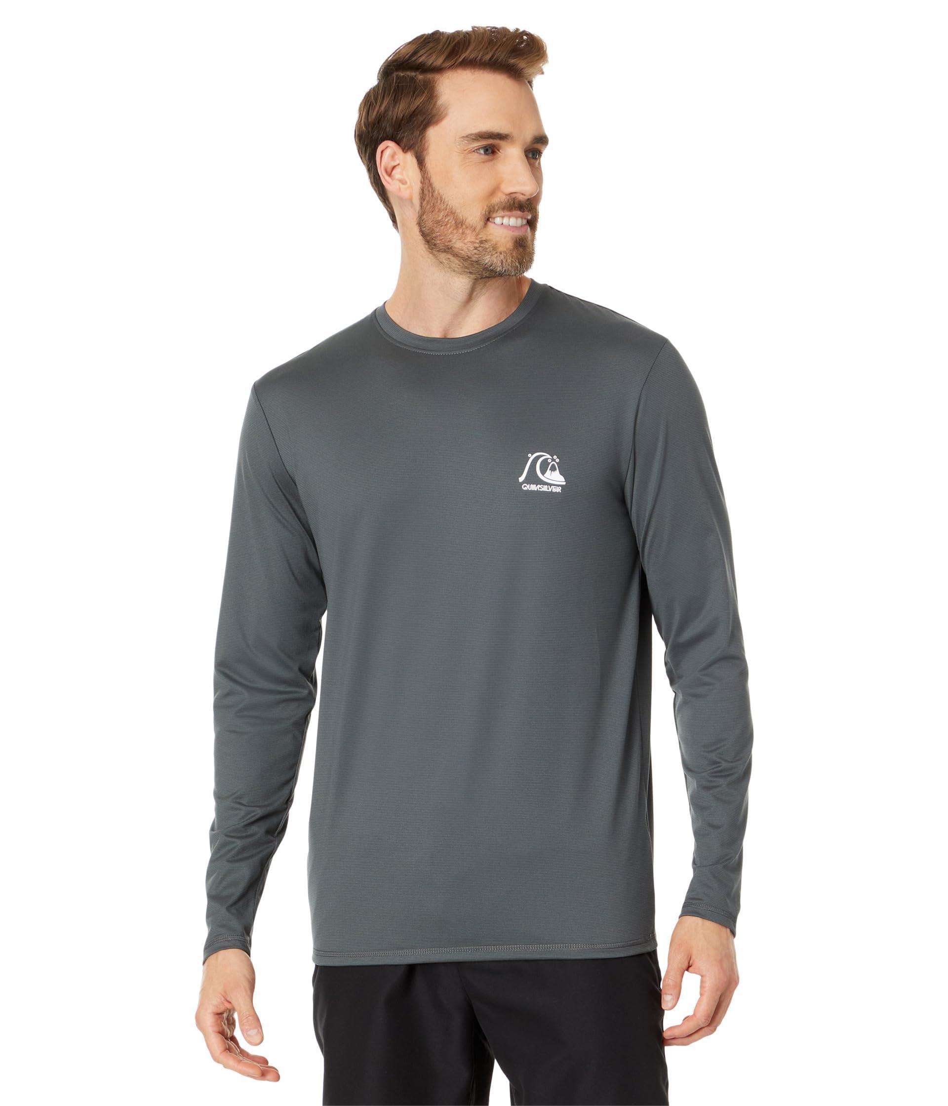Quiksilver Standard Heritage Heather Long Sleeve Rashguard Surf Tee in