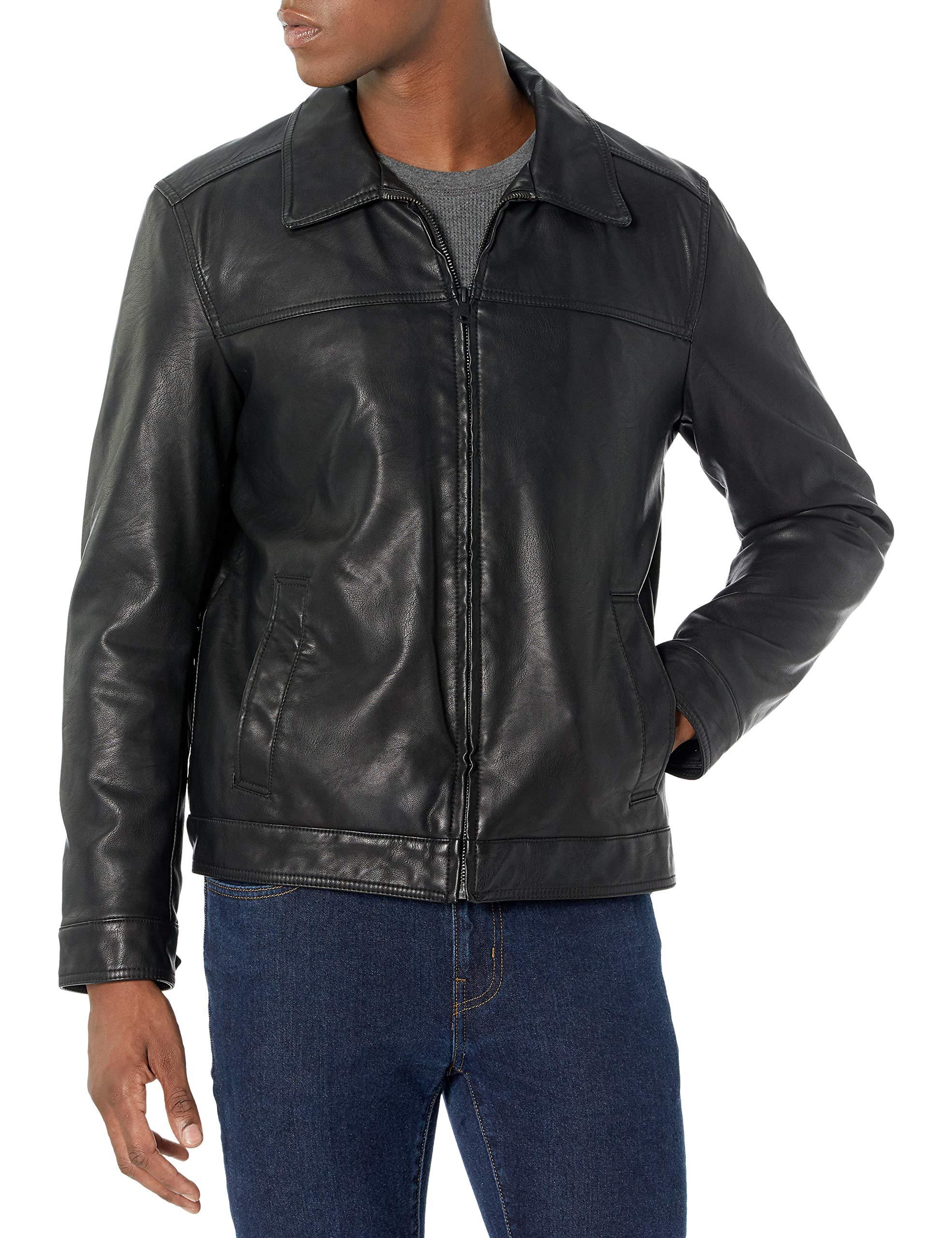 Tommy Hilfiger Mens Classic Faux Leather Jacket in Black for Men - Lyst