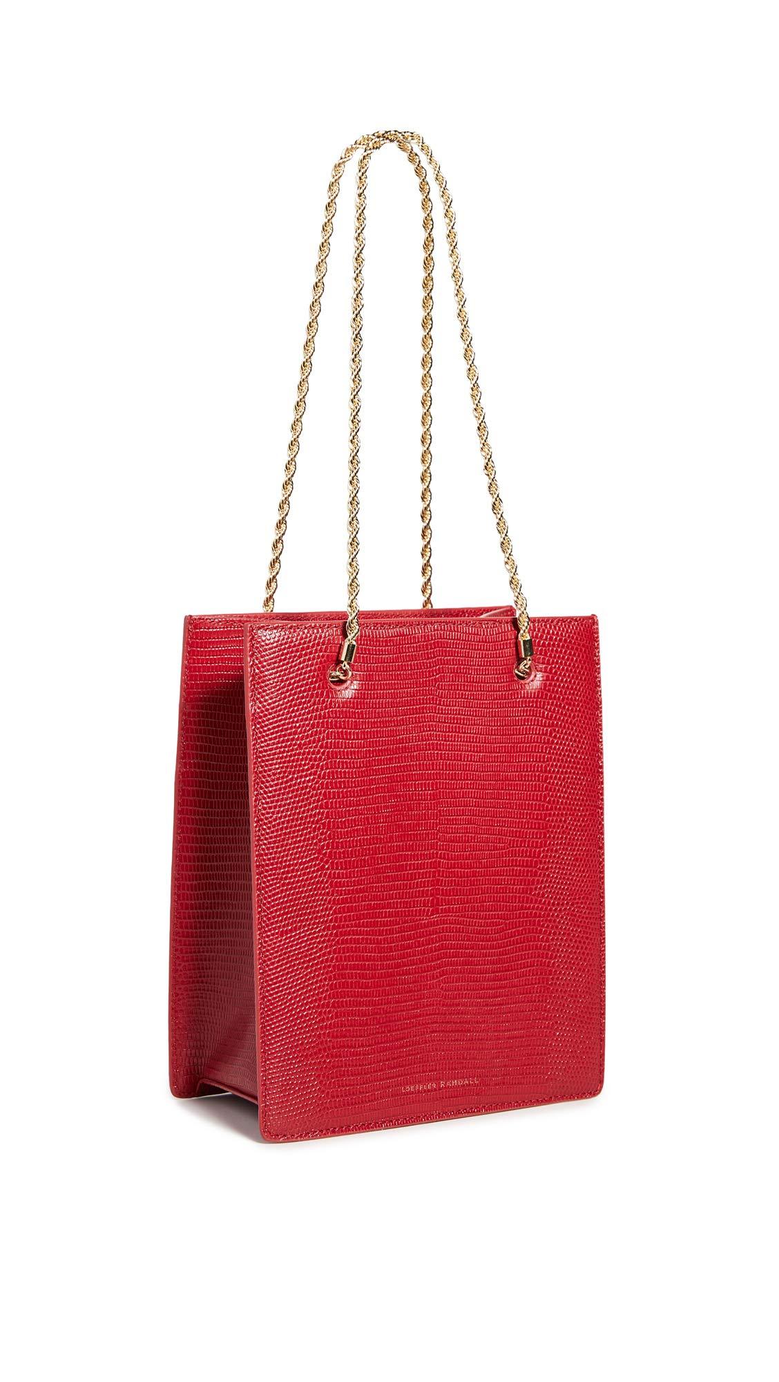 Loeffler Randall Couro Antoinette Shopper Tote em Carmesim Loeffler Randall Couro Antoinette Shopper Tote em Carmesim