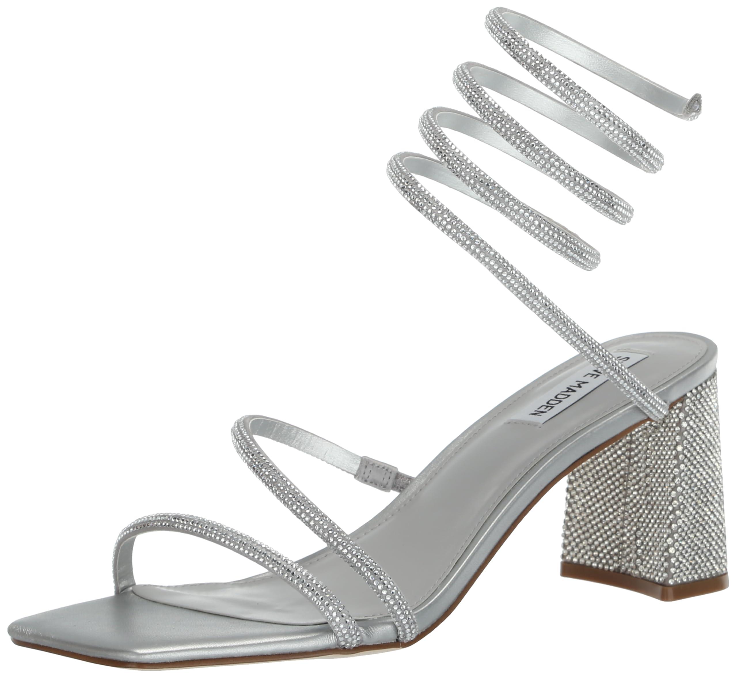 Steve Madden Lopez Heeled Sandal in Metallic | Lyst