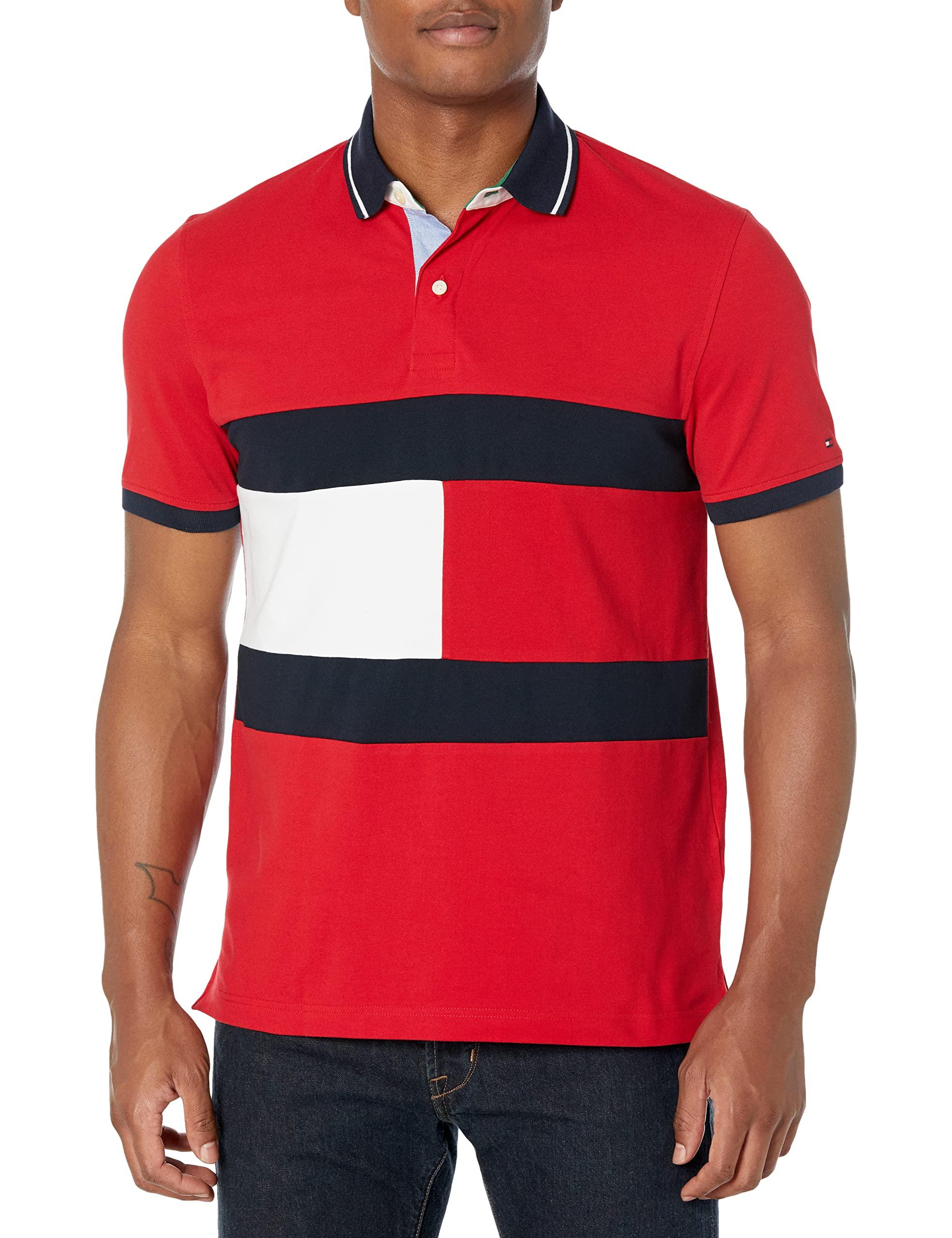 Tommy Hilfiger Polo Shirt With Magnetic Buttons Custom Fit in Red for Men |  Lyst