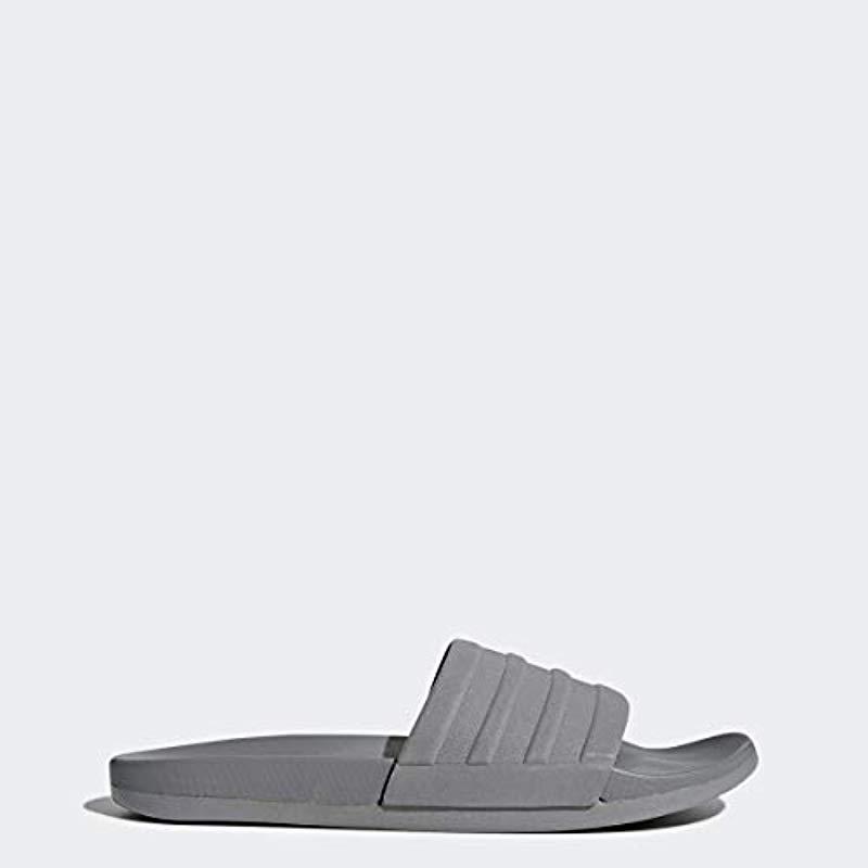 grey adidas flip flops