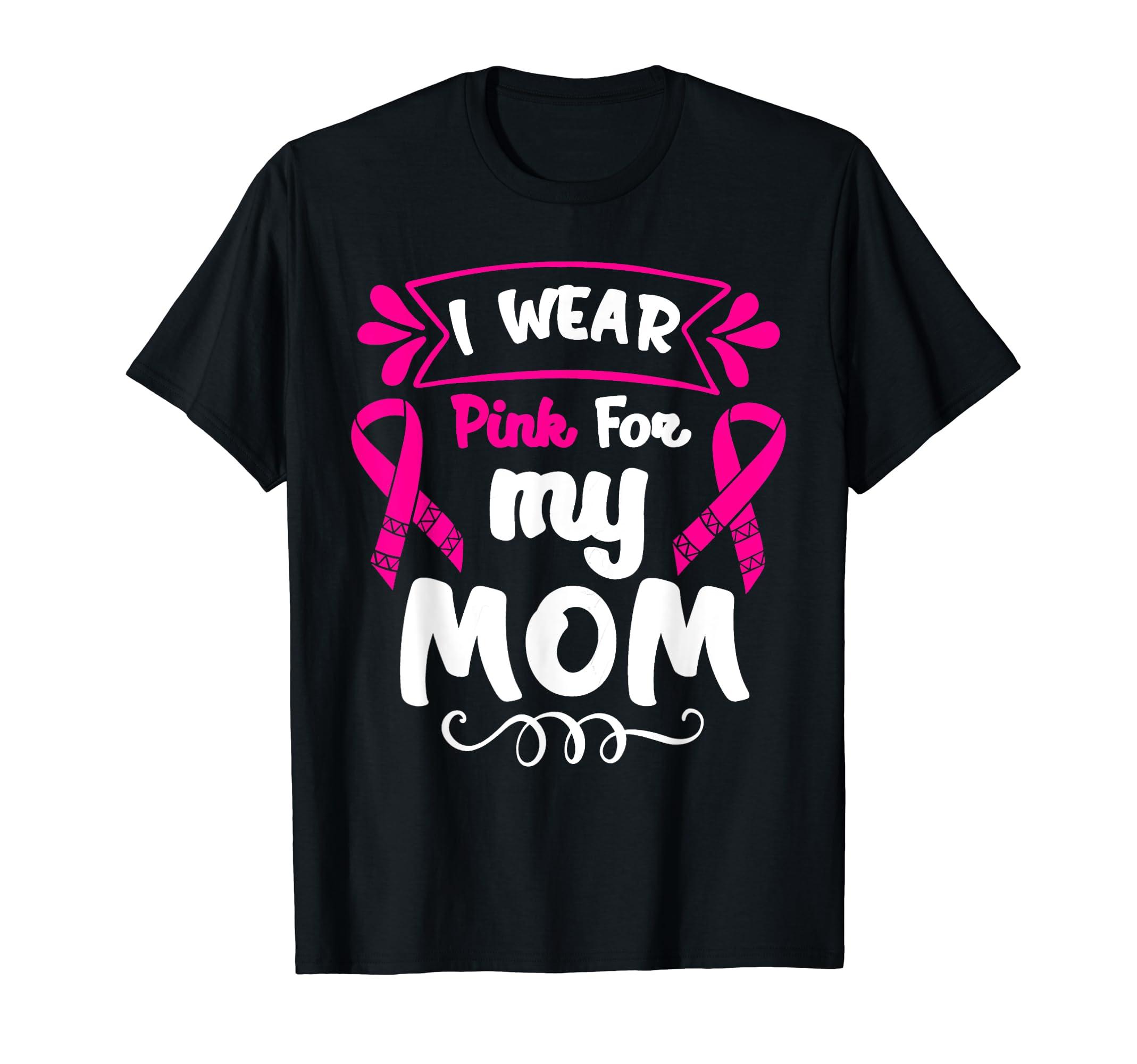 Caterpillar I Wear Pink For My Mom Shirt Breast Cancer Awareness T