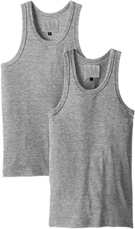 Levi's 300 Series 2-pack Cotton Ribbed Tank Top in Gray for Men | Lyst