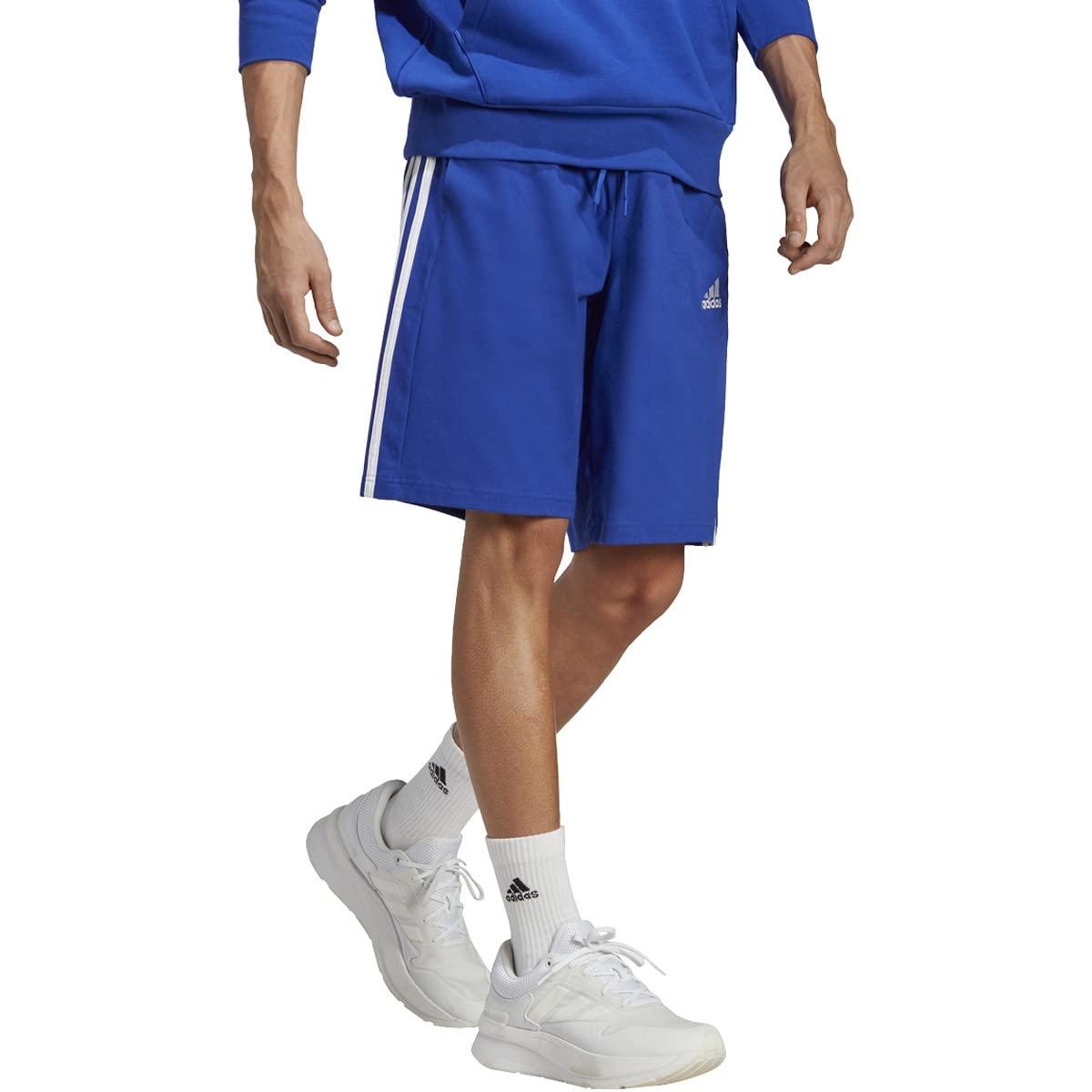 adidas Essentials 3-stripes Single Jersey Shorts Semi Lucid Blue/white Lt  for Men | Lyst | Sport-T-Shirts