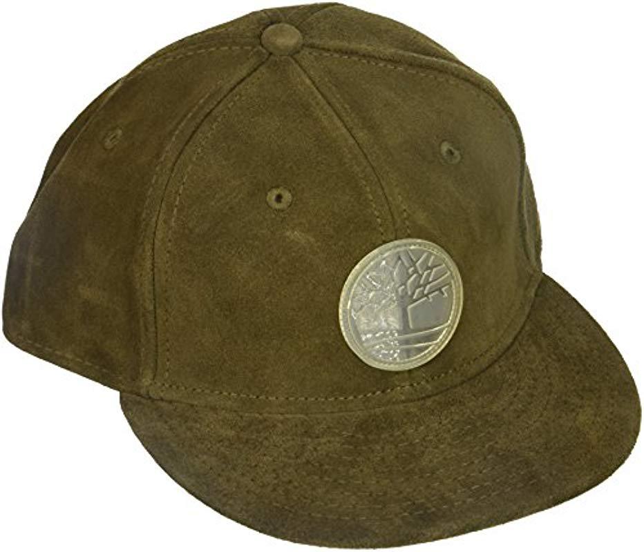 Timberland Suede Flat Brim Hat, in 