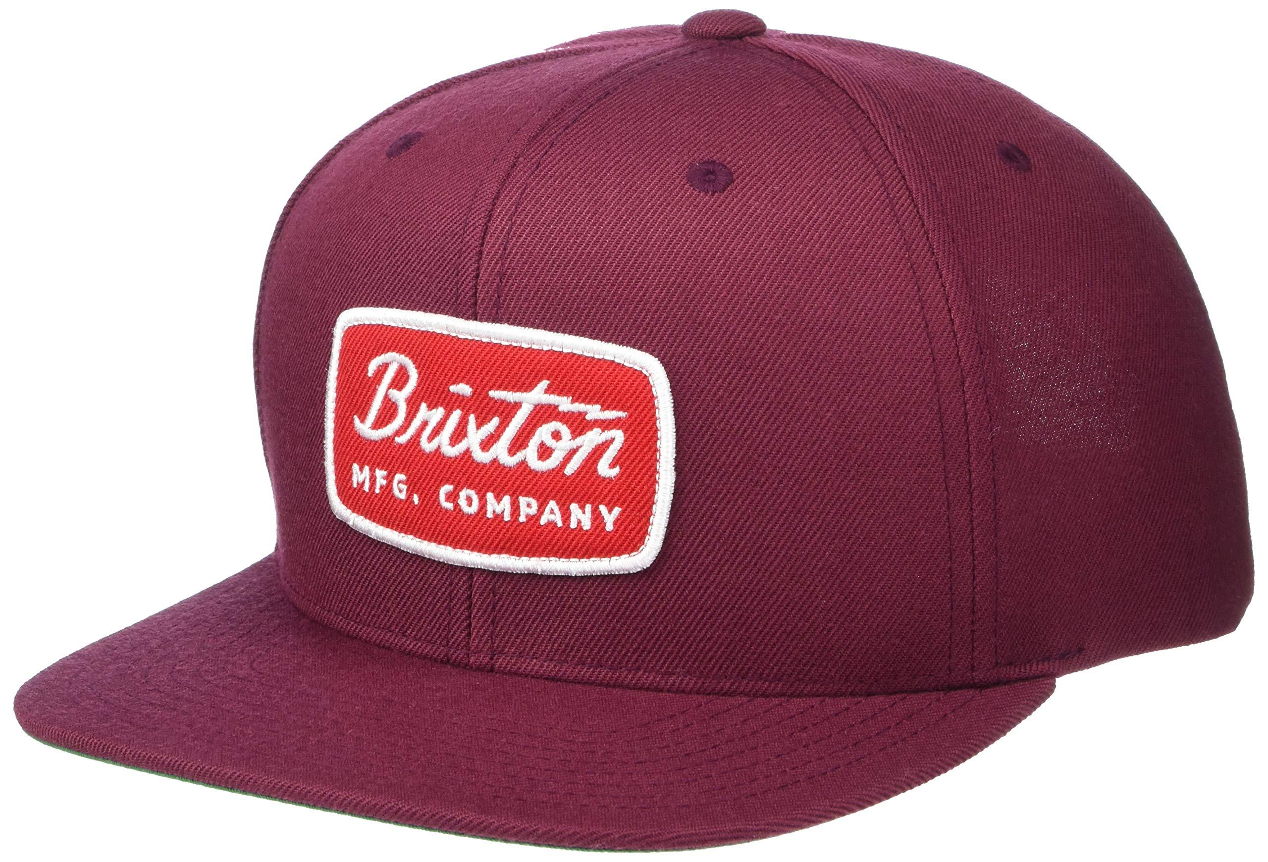 brixton burgundy snapback