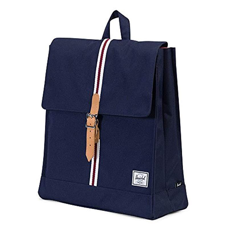 Herschel Supply Co. Leather City Backpack in Blue - Lyst