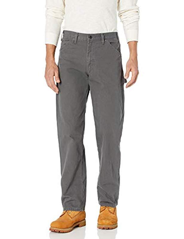 Dickies Cotton Relaxed Fit Straight-leg Duck Carpenter Jean in Slate ...