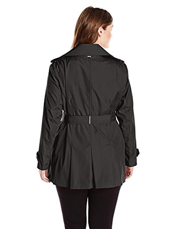 calvin klein plus size trench coat