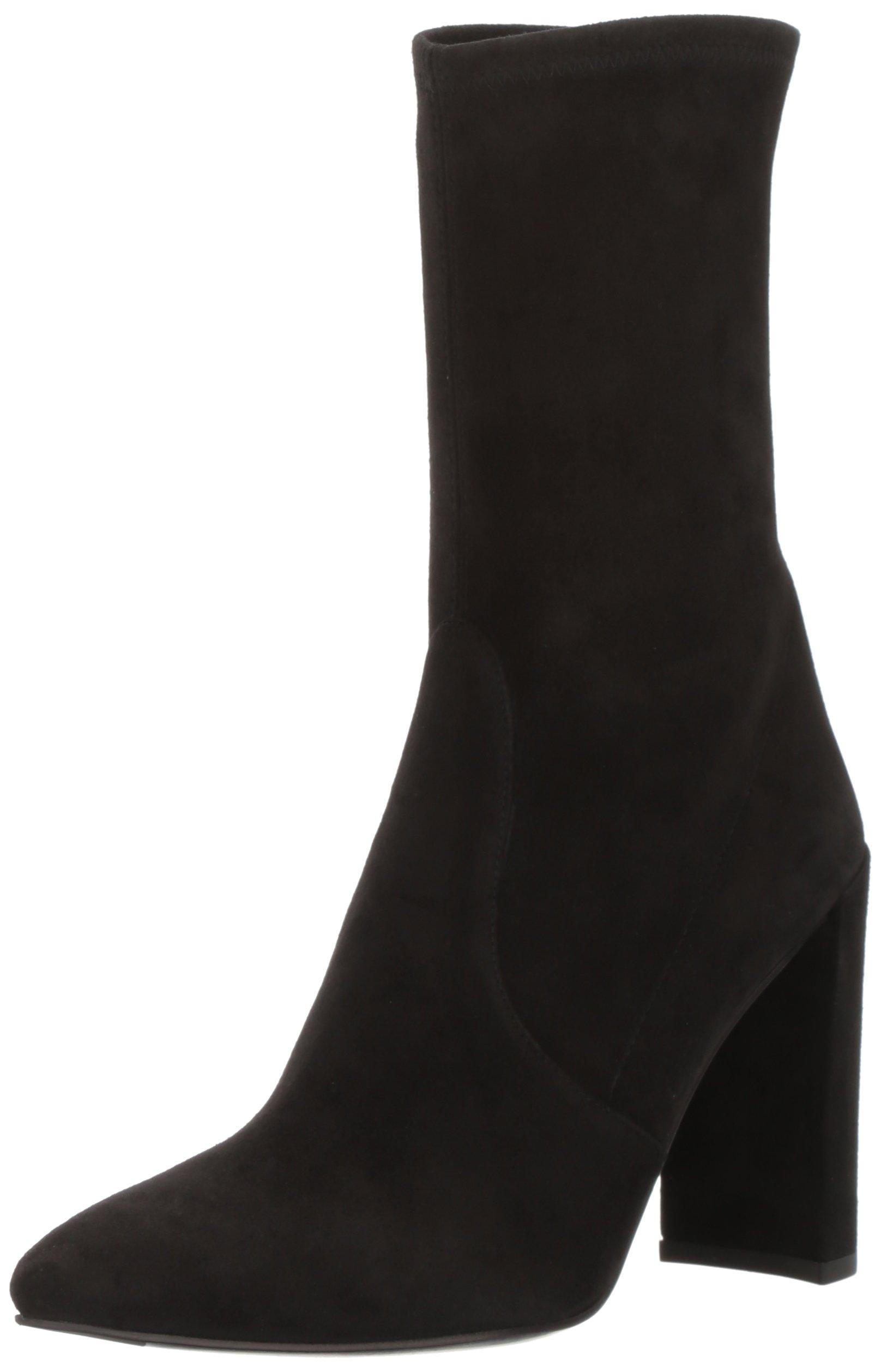 stuart weitzman black wren 75 suede heeled ankle boots