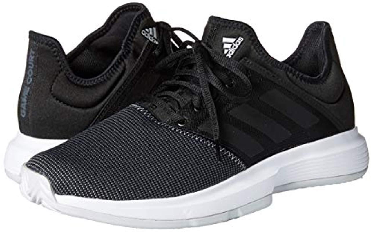 adidas Gamecourt Wide Tennis Shoe in Black for Men | Lyst