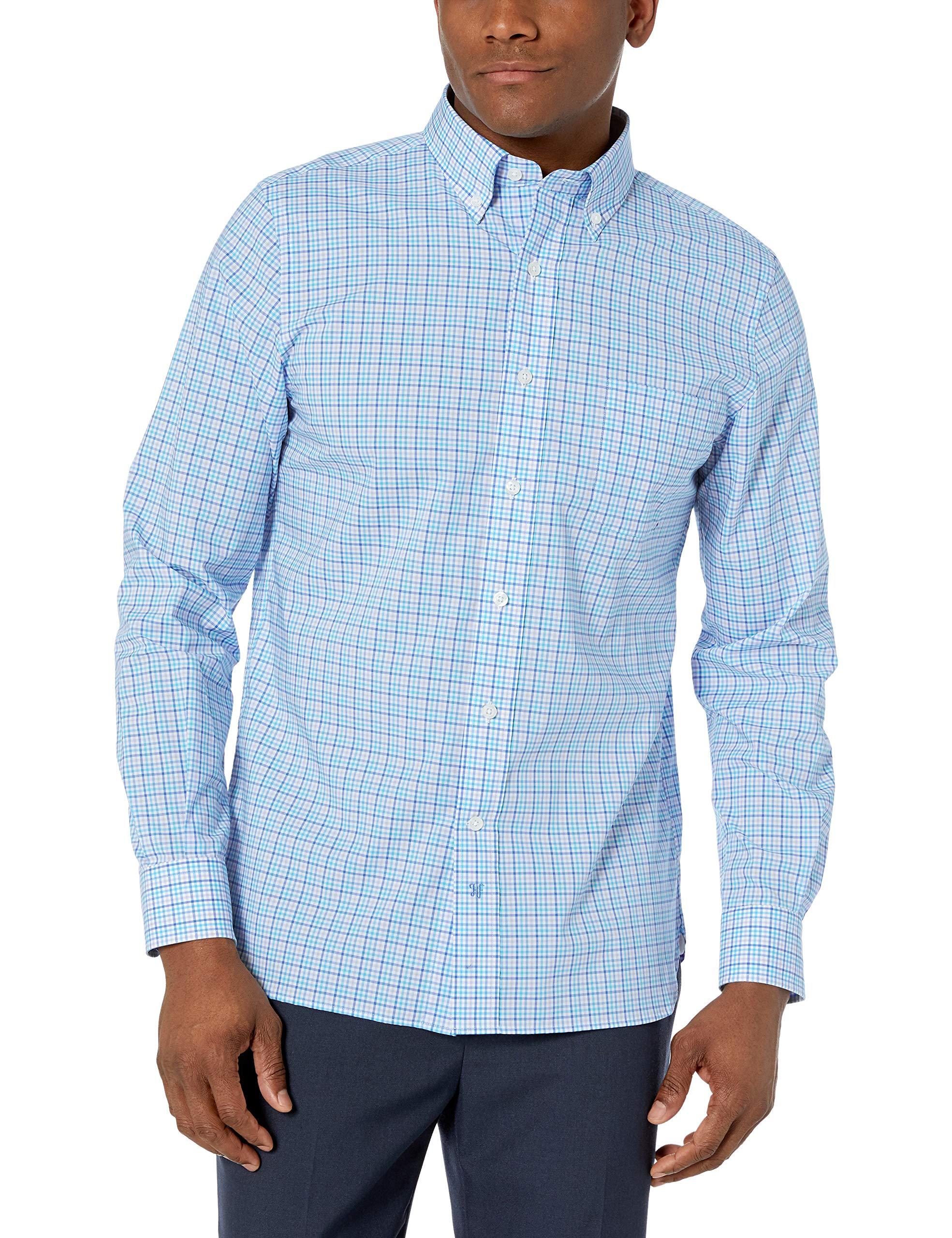 Hickey Freeman Button Down Regular Fit Shirt in Blue Gingham (Blue) for ...